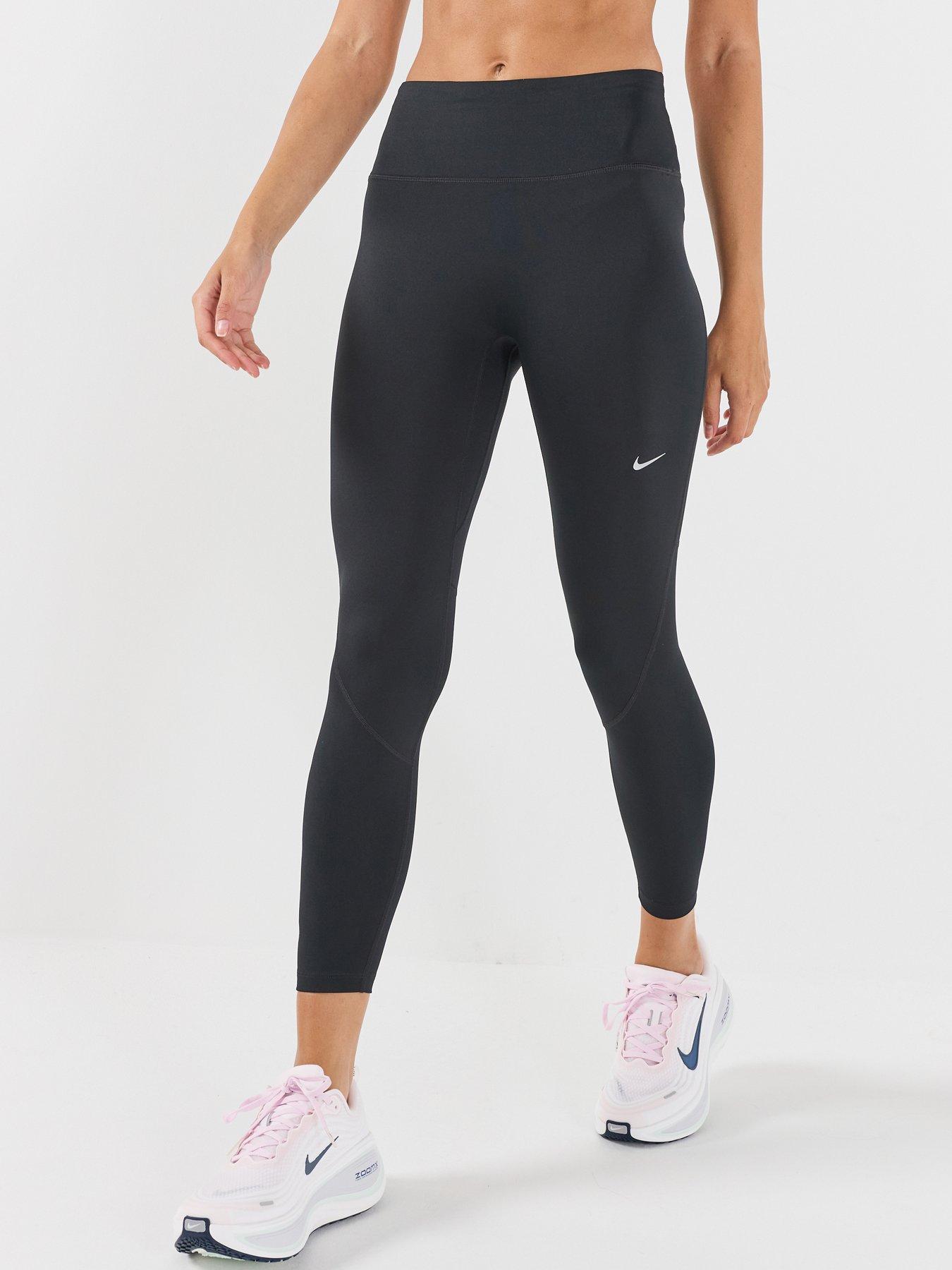 Image 1 of 7 of Nike Womens Tempo Flash Dri-FIT Reflective 7/8 Leggings - Black