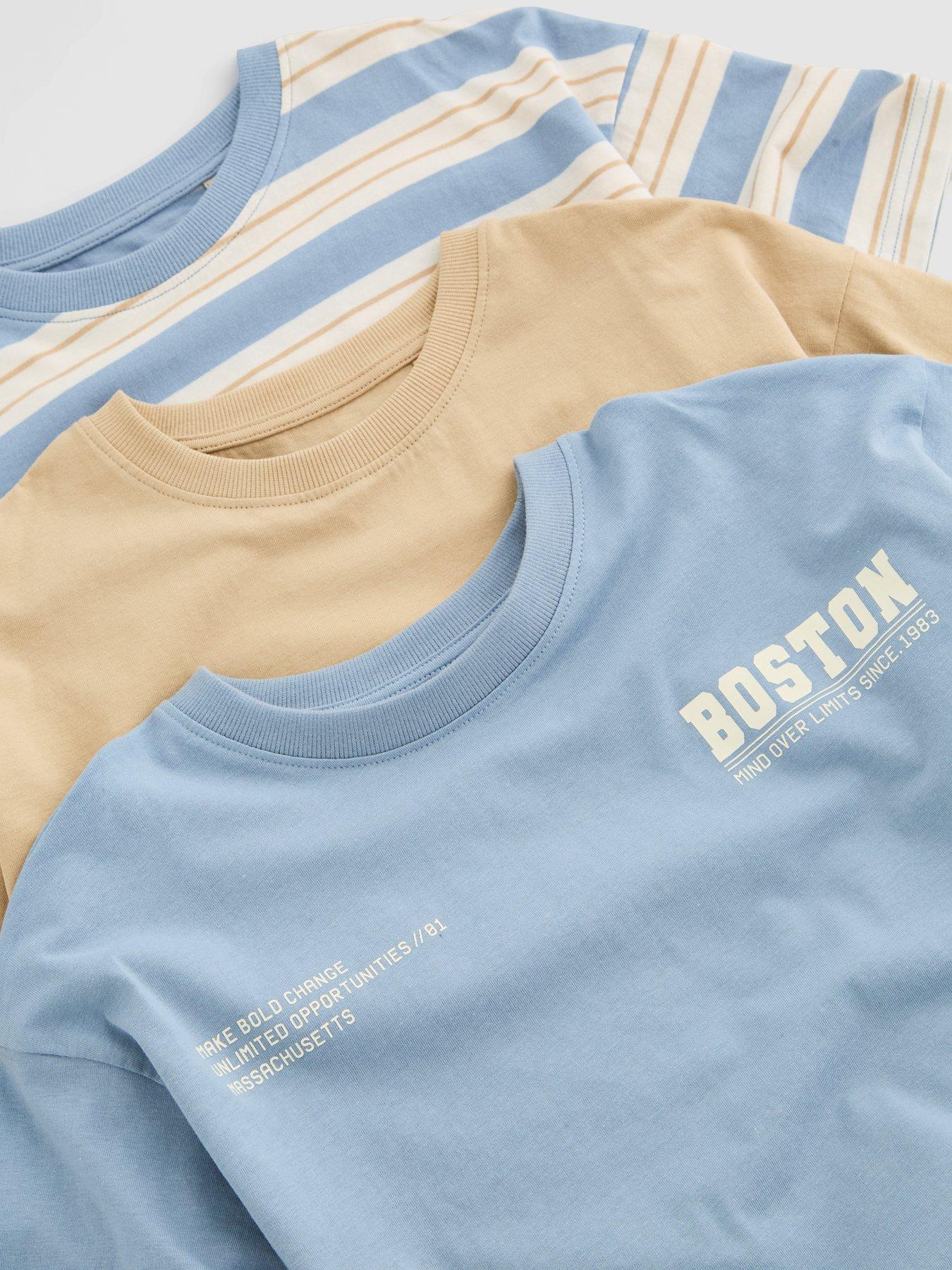 Image 5 of 5 of The Very Collection Boys 3 Pack Cotton Rich T-Shirts (3-16 years) - Multi