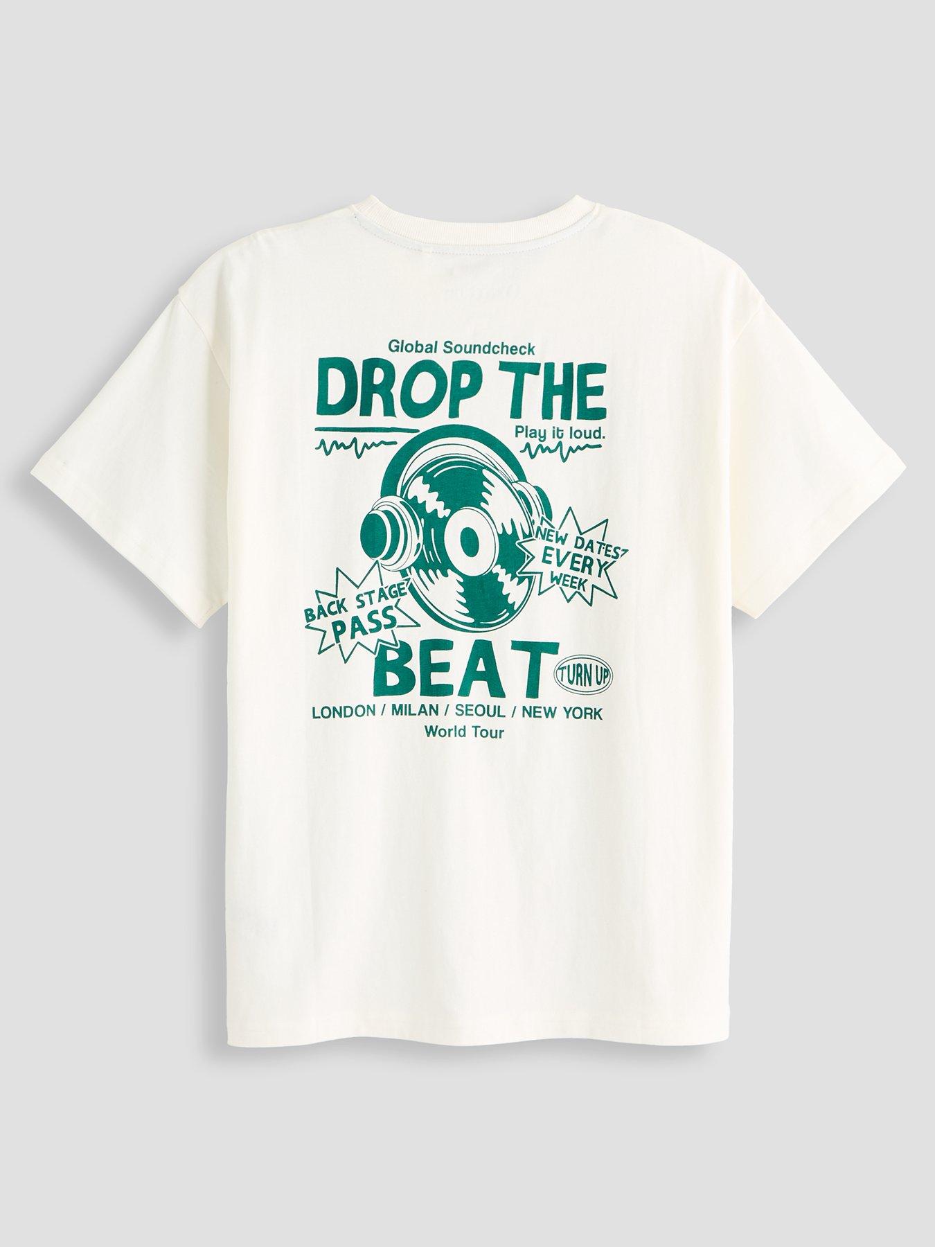 Image 2 of 6 of The Very Collection Boys Cotton Rich Music Graphic T-Shirt (3-16 years) - White