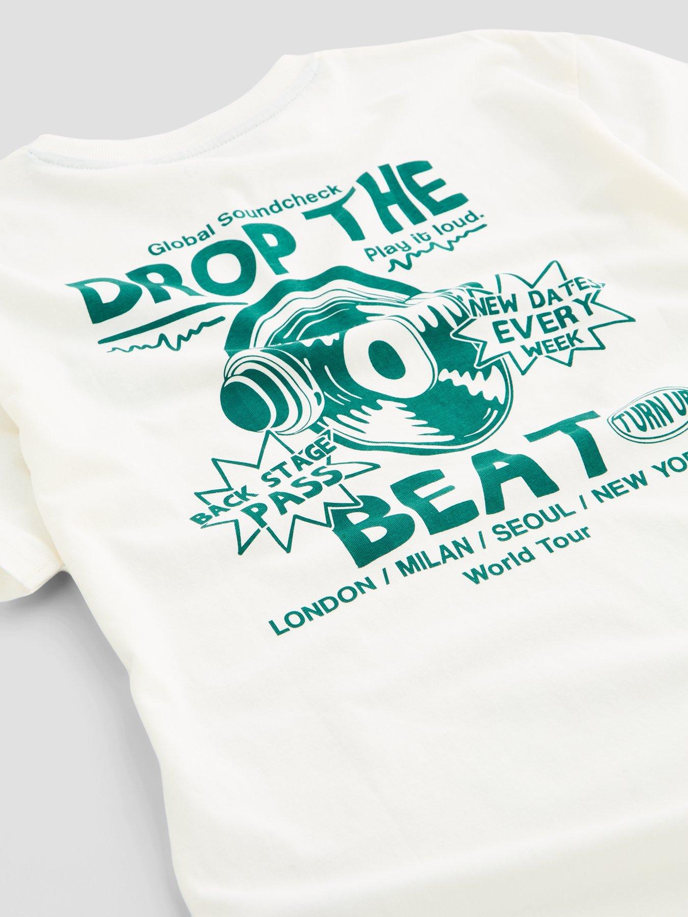 Image 5 of 6 of The Very Collection Boys Cotton Rich Music Graphic T-Shirt (3-16 years) - White