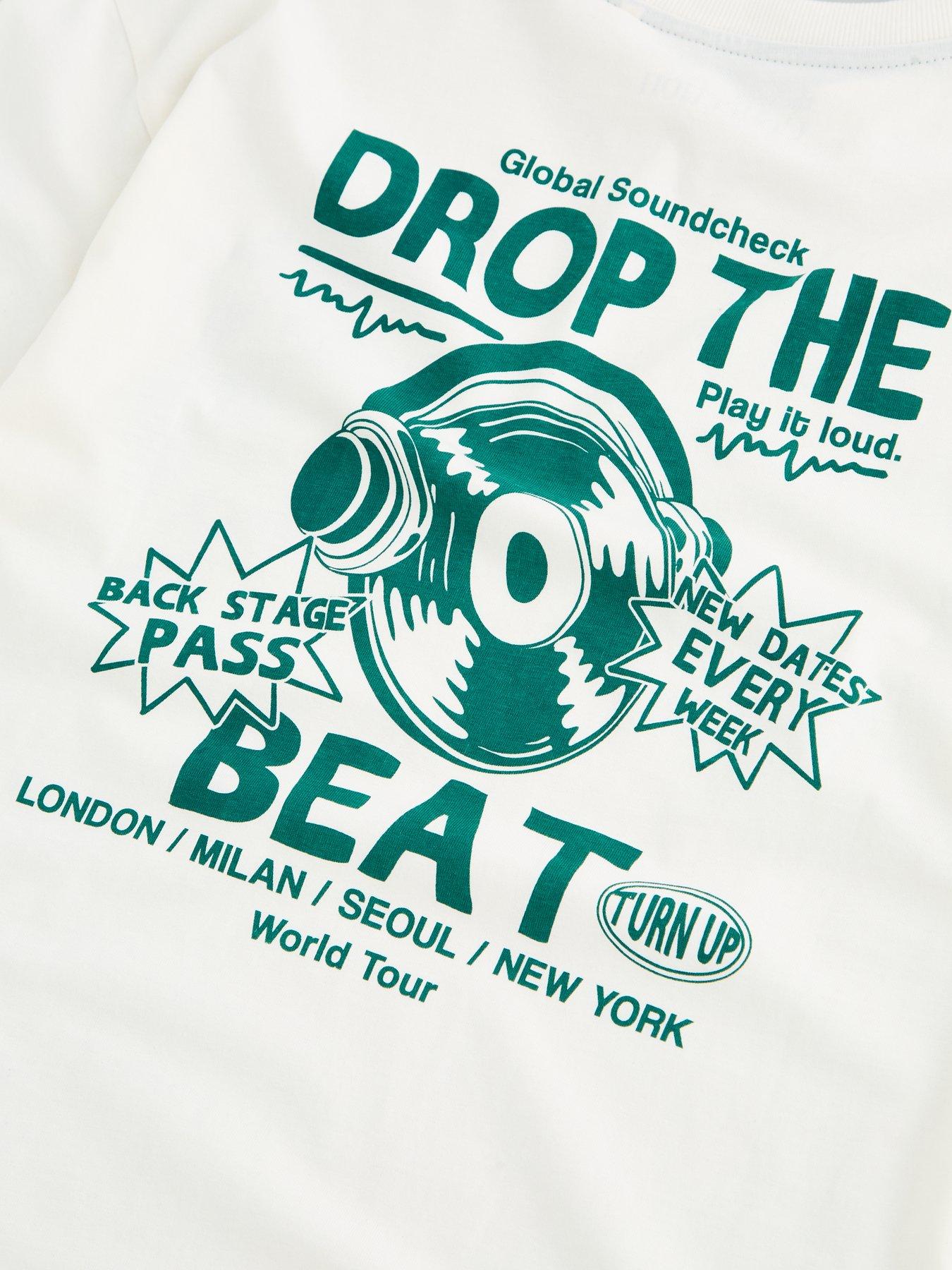 Image 6 of 6 of The Very Collection Boys Cotton Rich Music Graphic T-Shirt (3-16 years) - White