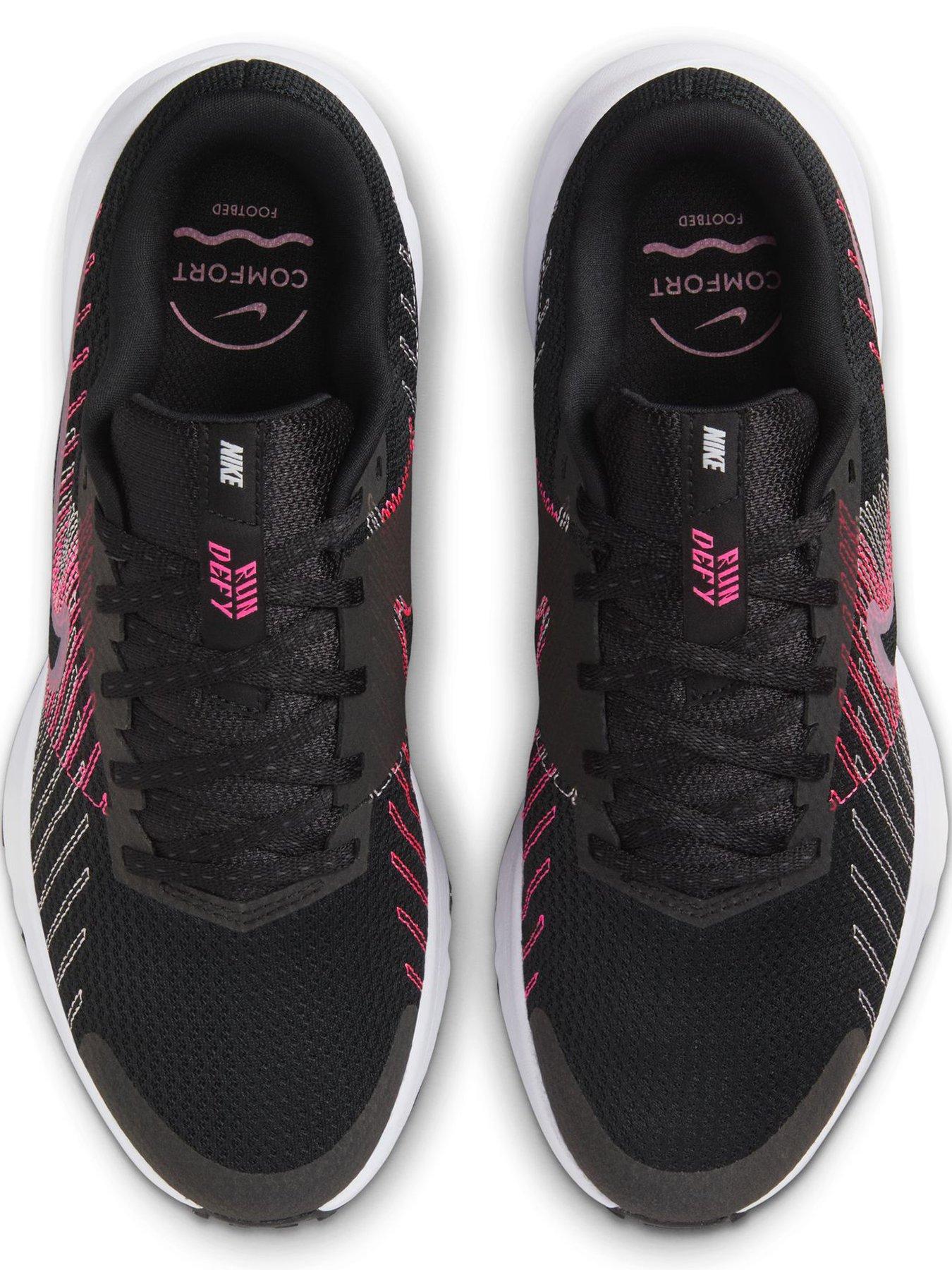 Image 4 of 7 of Nike Womens Run Defy Lace-Up Running Trainers - Black