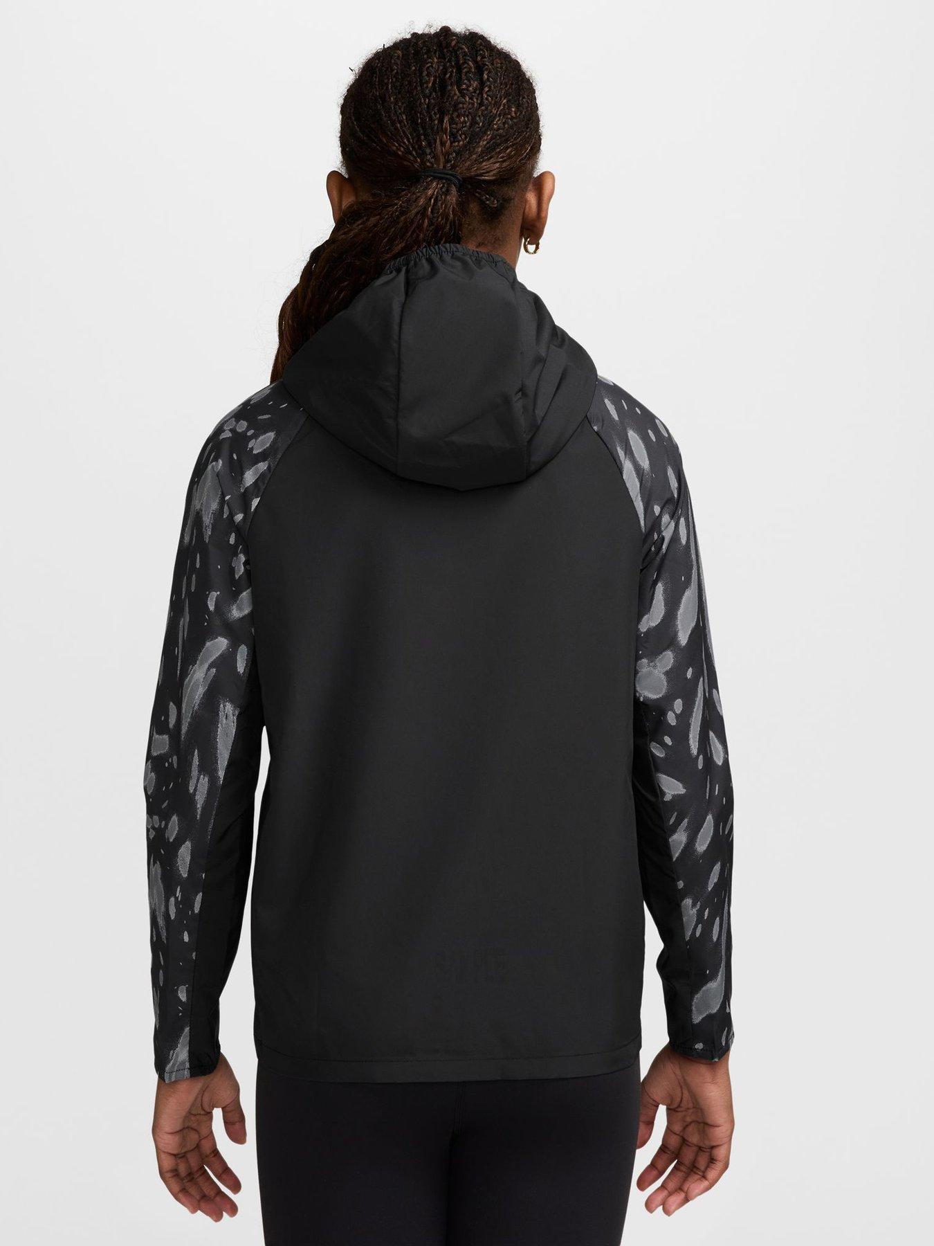 Image 2 of 3 of Nike Kids Hooded Full-Zip Jacket With Pockets - Black