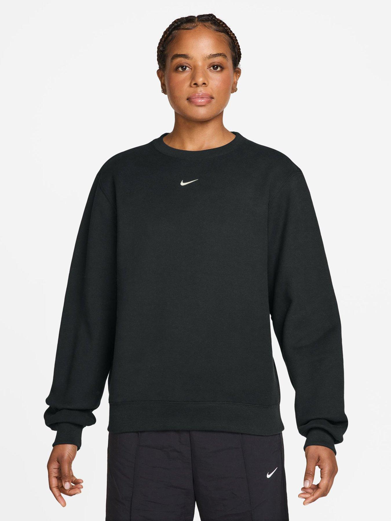 Image 1 of 3 of Nike Nike Womens Studio Fleece Crew Sweatshirt - Black