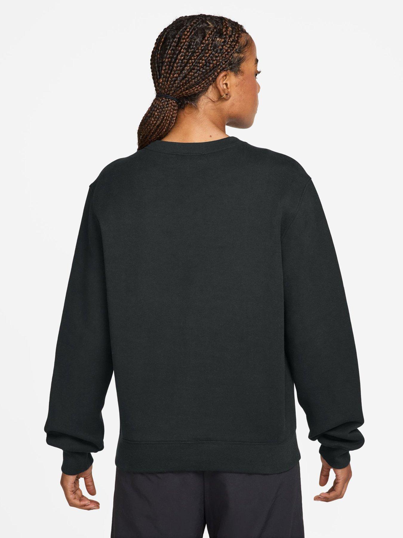 Image 2 of 3 of Nike Nike Womens Studio Fleece Crew Sweatshirt - Black