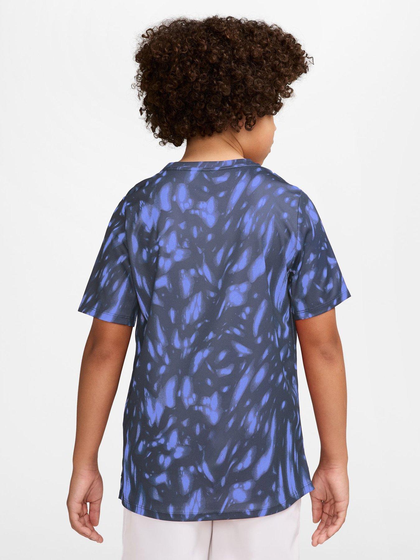 Image 2 of 3 of Nike Kids' Miler Dri-FIT Short-sleeve Top - Blue
