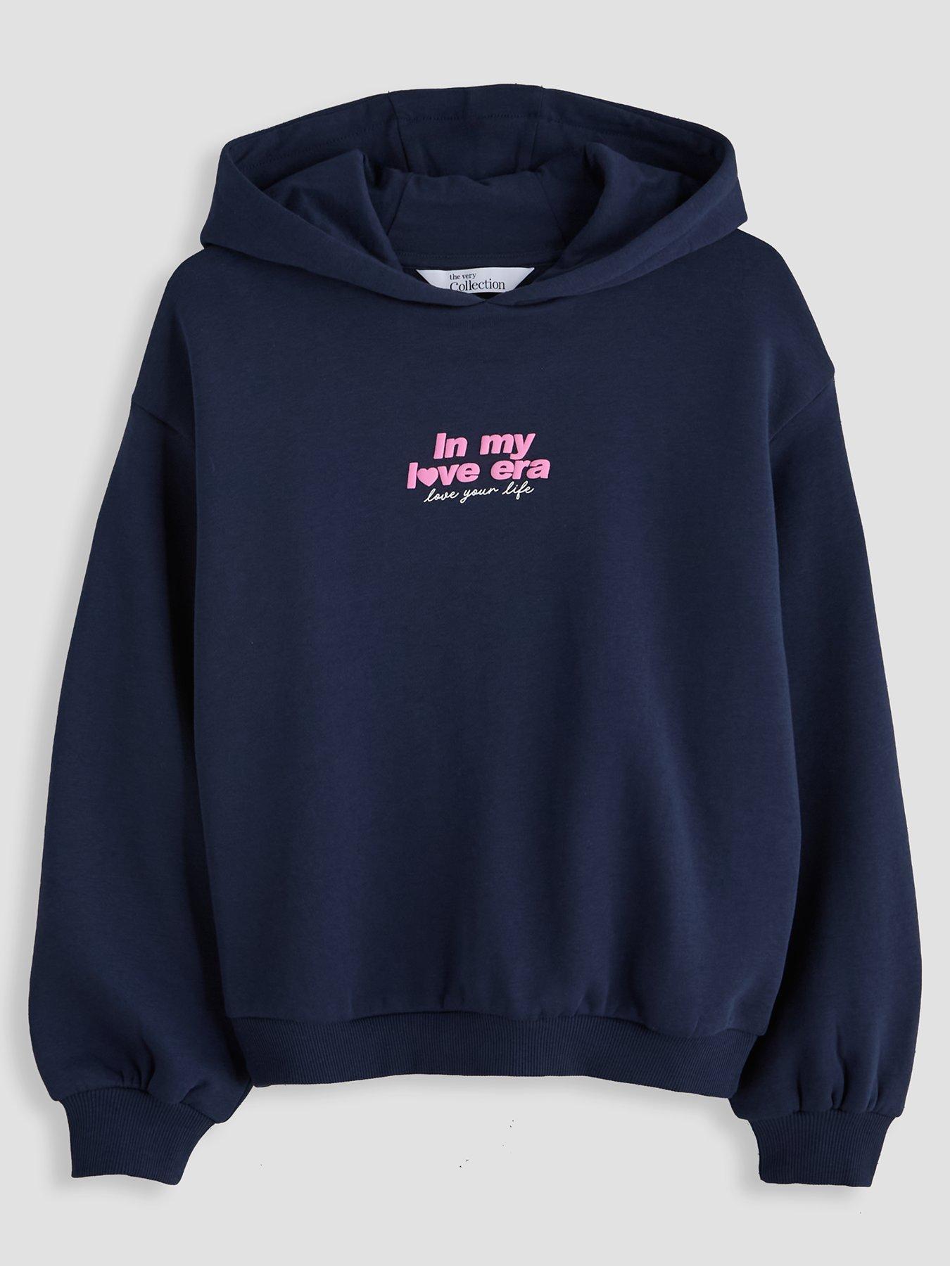 The Very Collection Girls Running Club Back Print Hoody