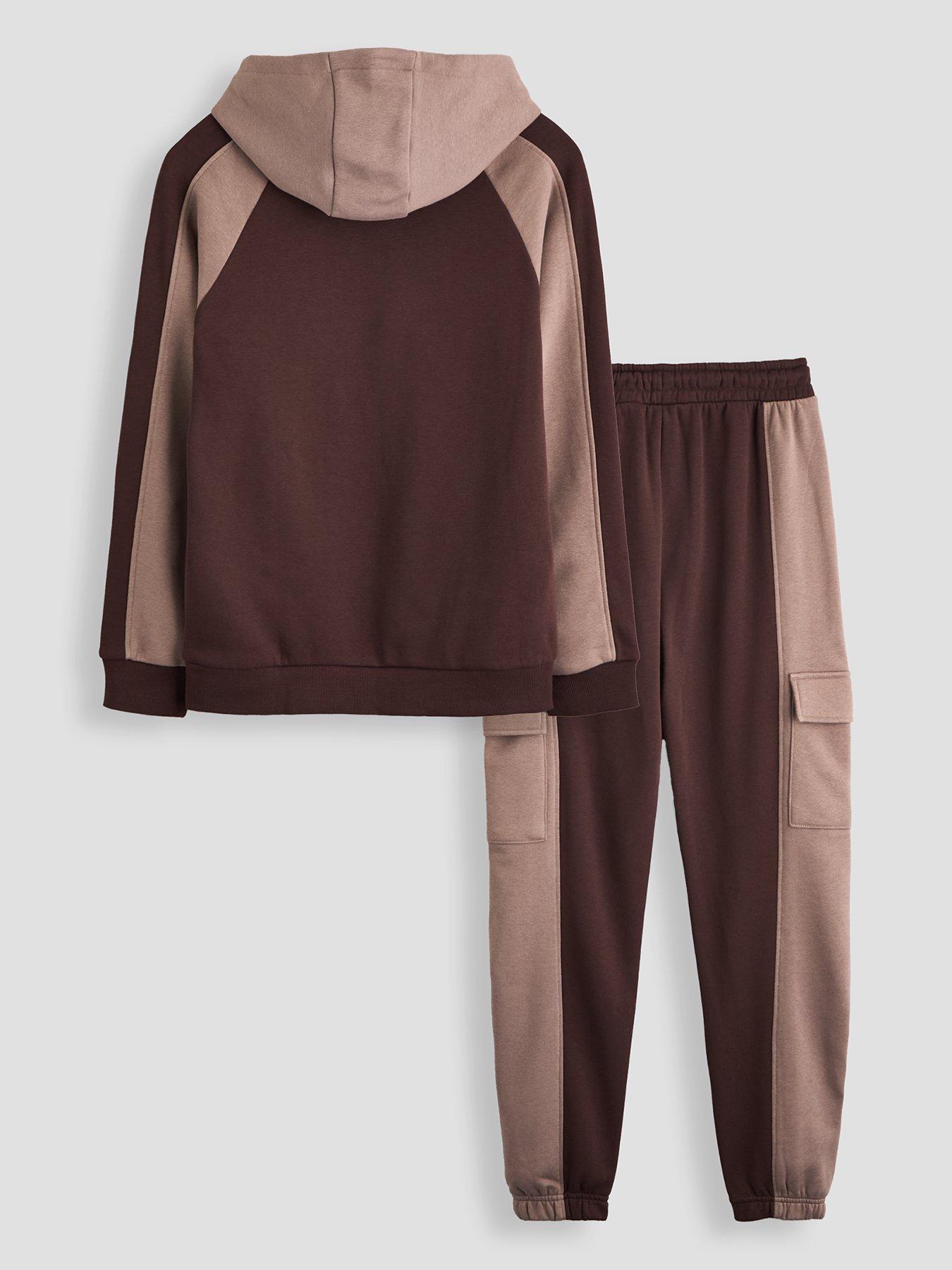 Image 2 of 5 of The Very Collection Boys Cotton Rich Contrast Panel Hoodie And Joggers Outfit Set (3-16 years)
