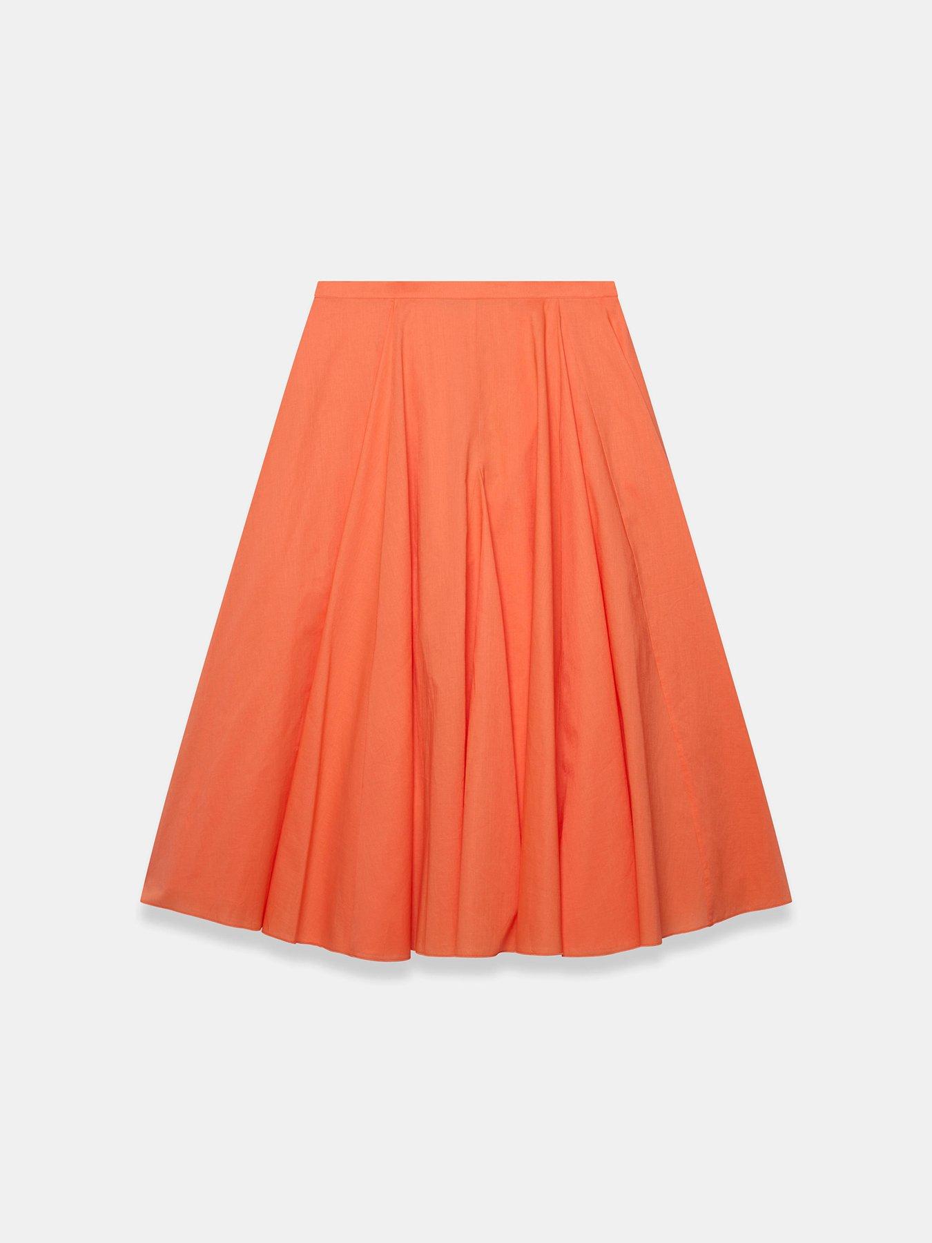 Image 5 of 6 of Mint Velvet Orange Full Cotton Skirt