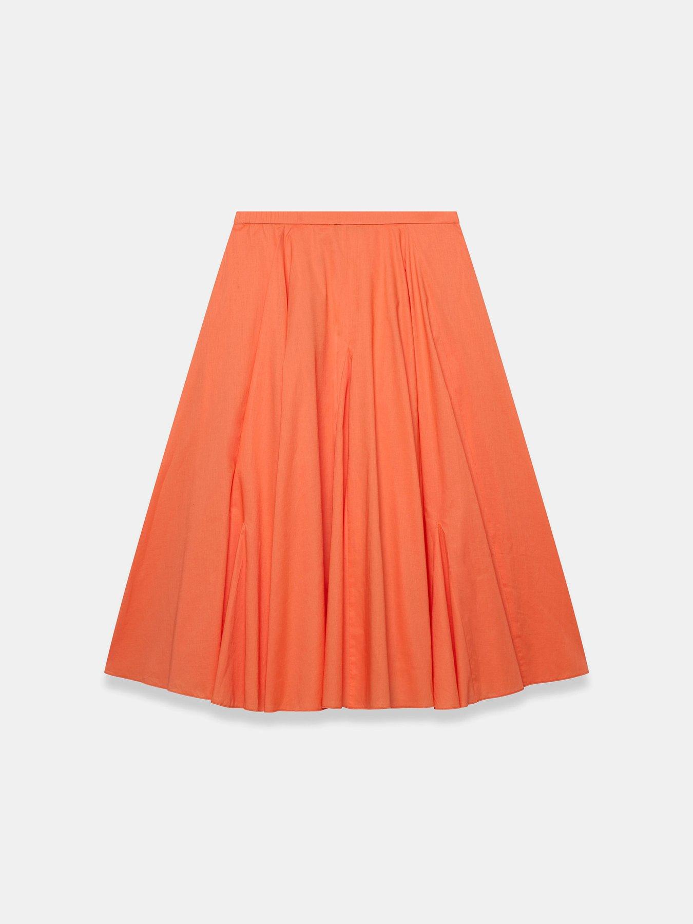 Image 6 of 6 of Mint Velvet Orange Full Cotton Skirt