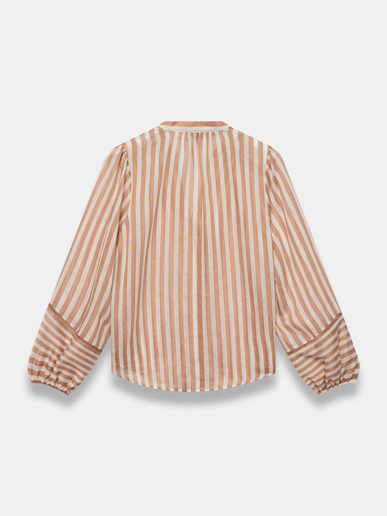 Image 6 of 6 of Mint Velvet Orange Stripe Blouse