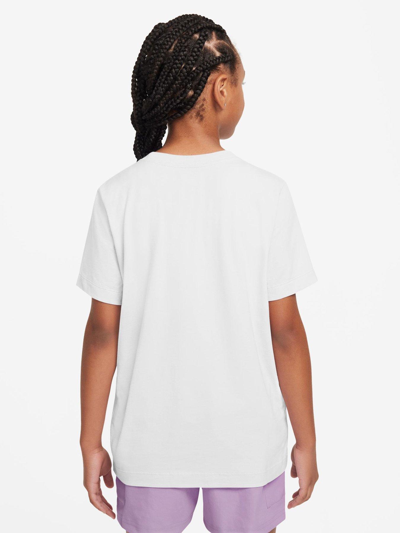 Image 2 of 3 of Nike Nike Unisex Big Kids Club Large Logo T-Shirt - White