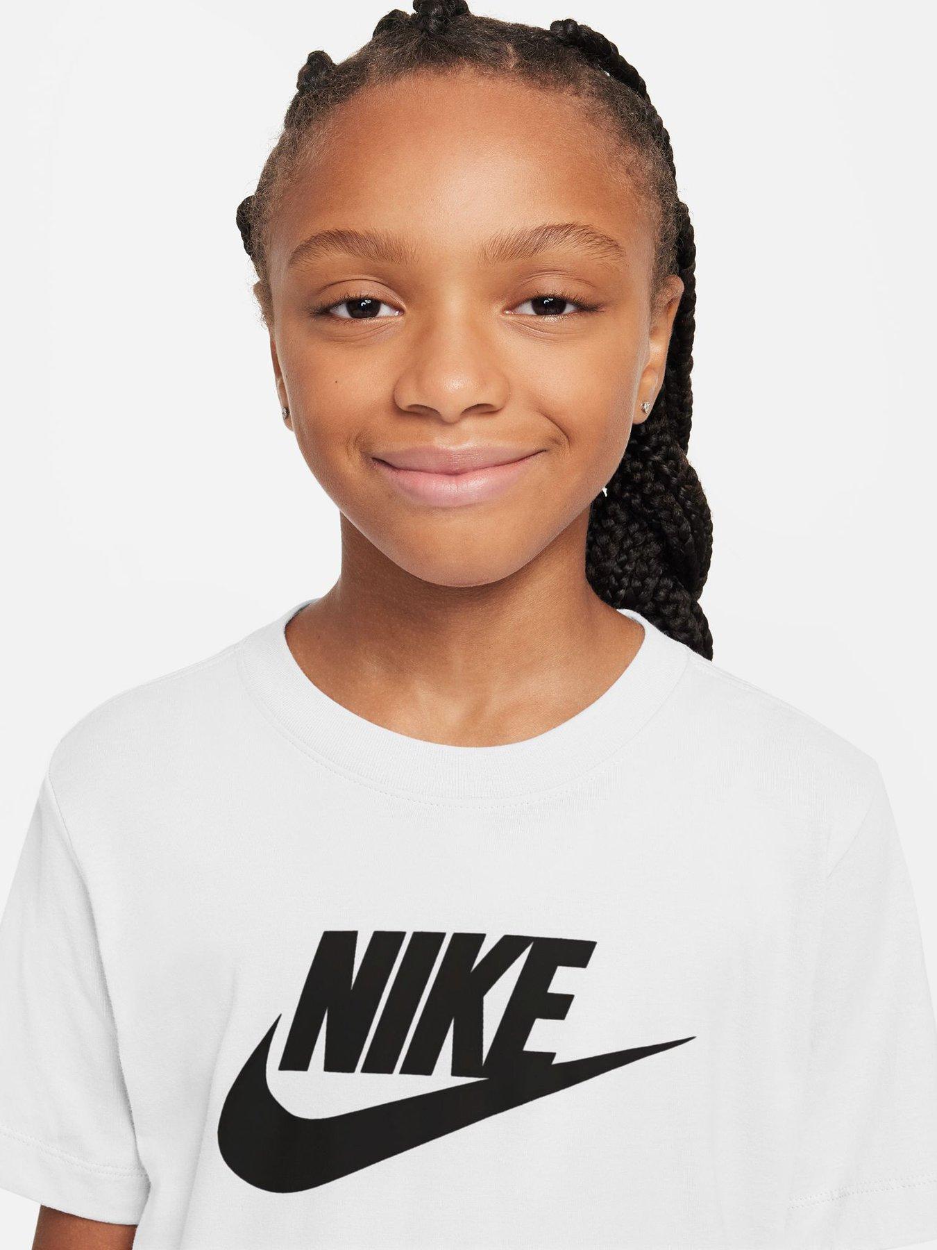 Image 3 of 3 of Nike Nike Unisex Big Kids Club Large Logo T-Shirt - White