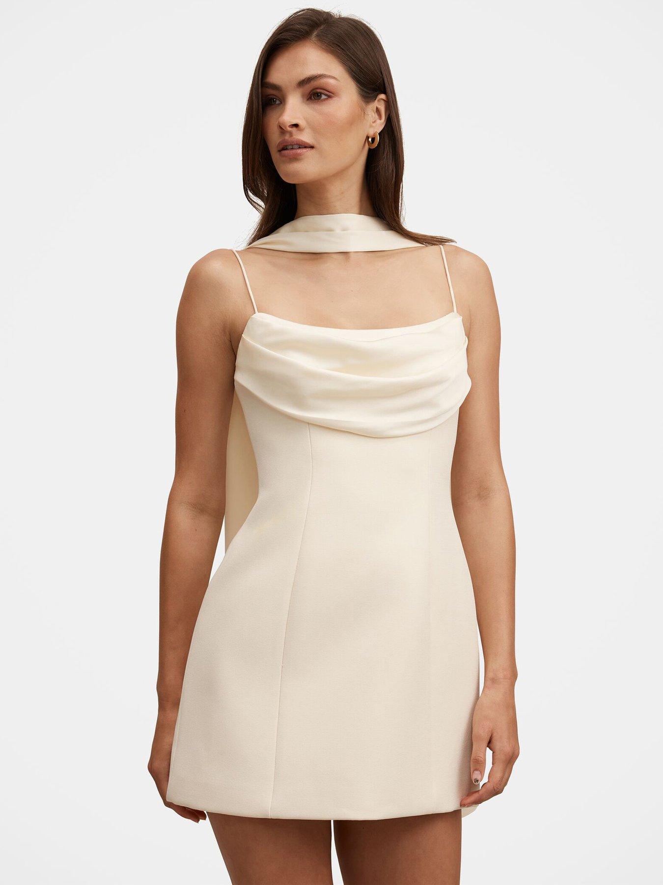 forever new beige dress Forever New Beige Short Sleeve Ribbed Bodycon Midi Dress Ladies Size A–  Vinnies Online main image 1
