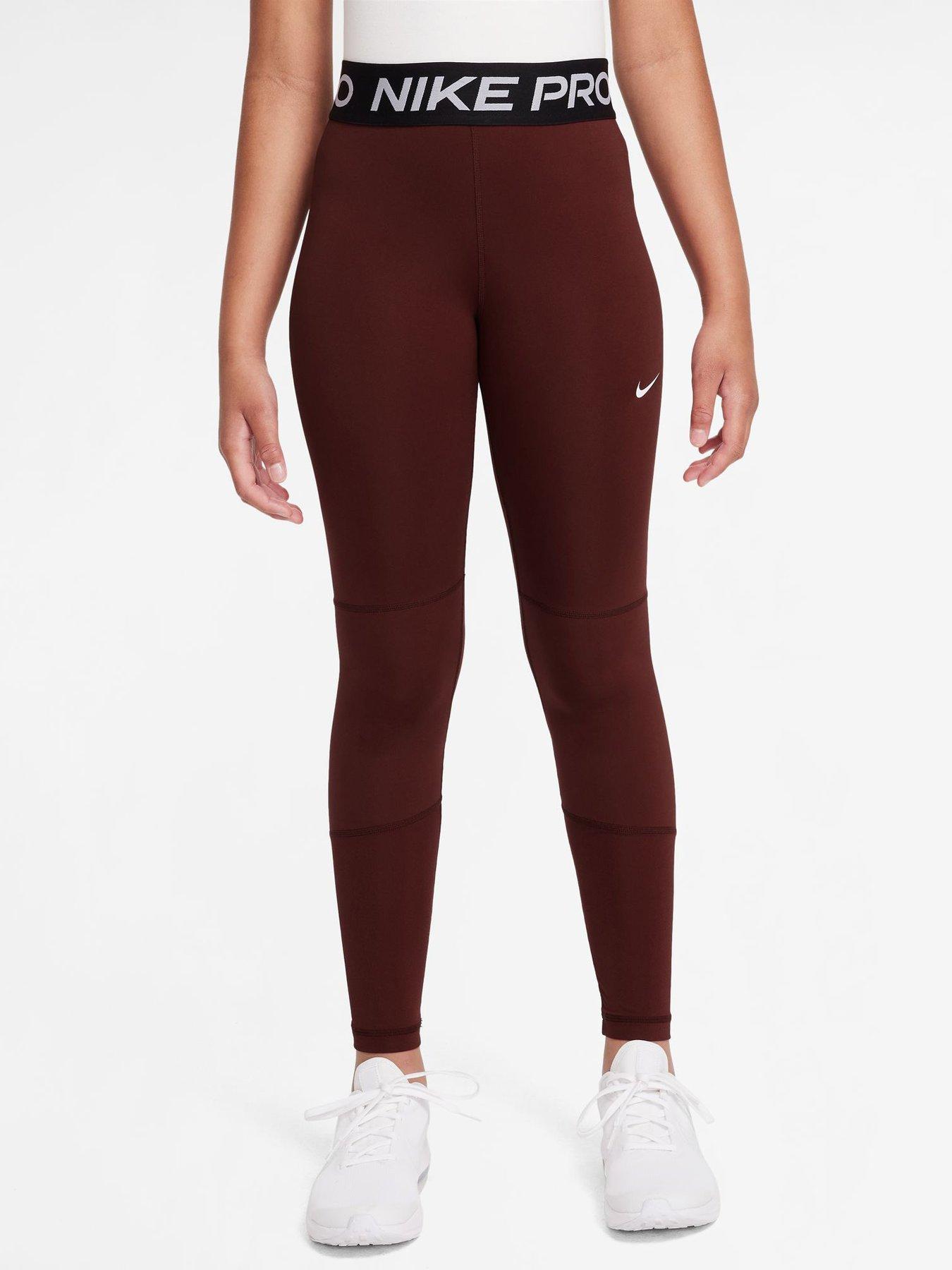 Image 1 of 3 of Nike Junior Girls Training Leggings - Red
