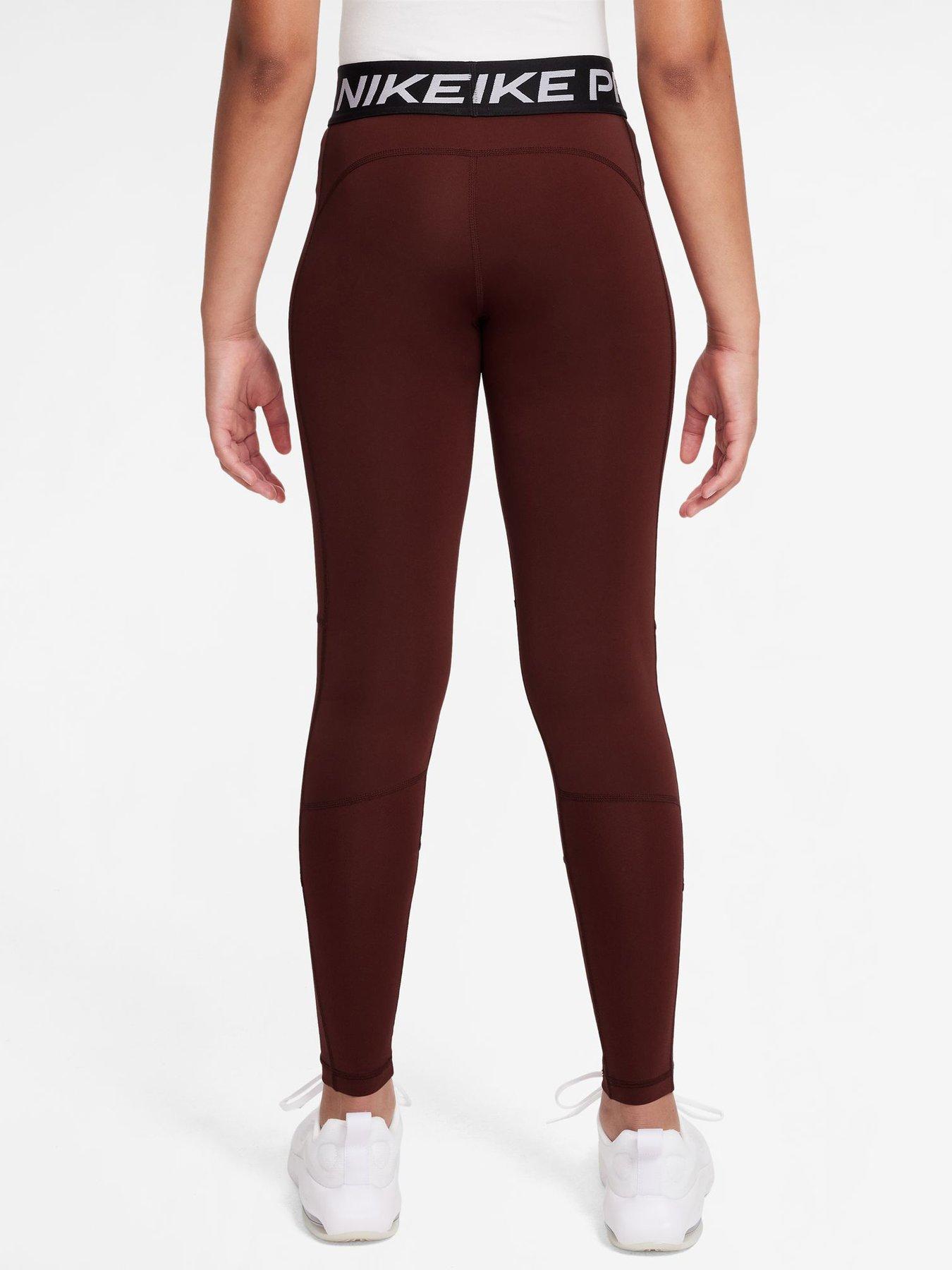 Image 2 of 3 of Nike Junior Girls Training Leggings - Red
