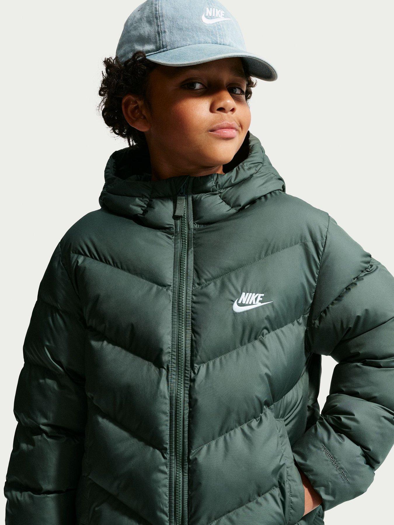 Image 4 of 7 of Nike Big Kids' All Day Play Padded Jacket - Dark Green