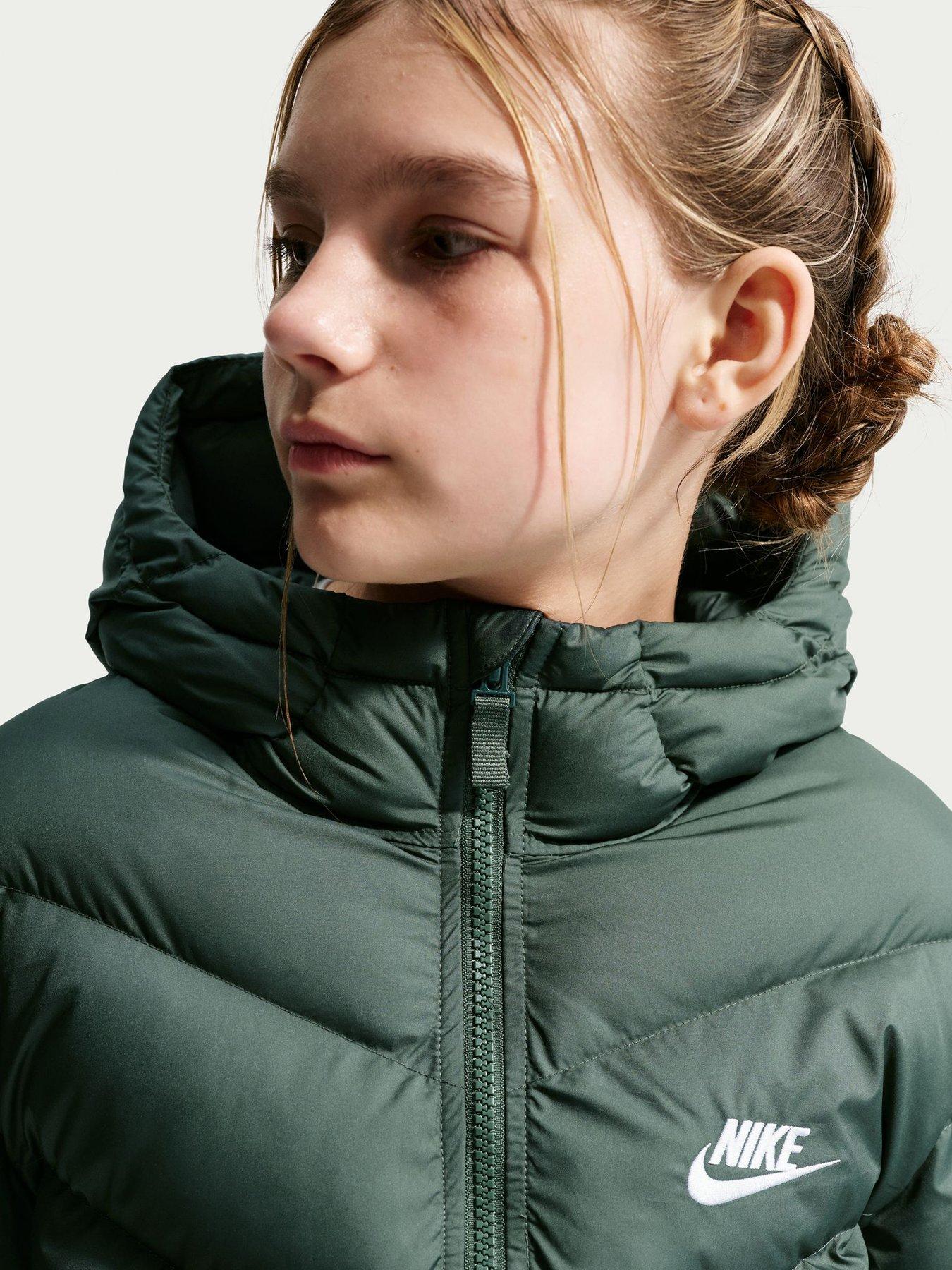 Image 7 of 7 of Nike Big Kids' All Day Play Padded Jacket - Dark Green