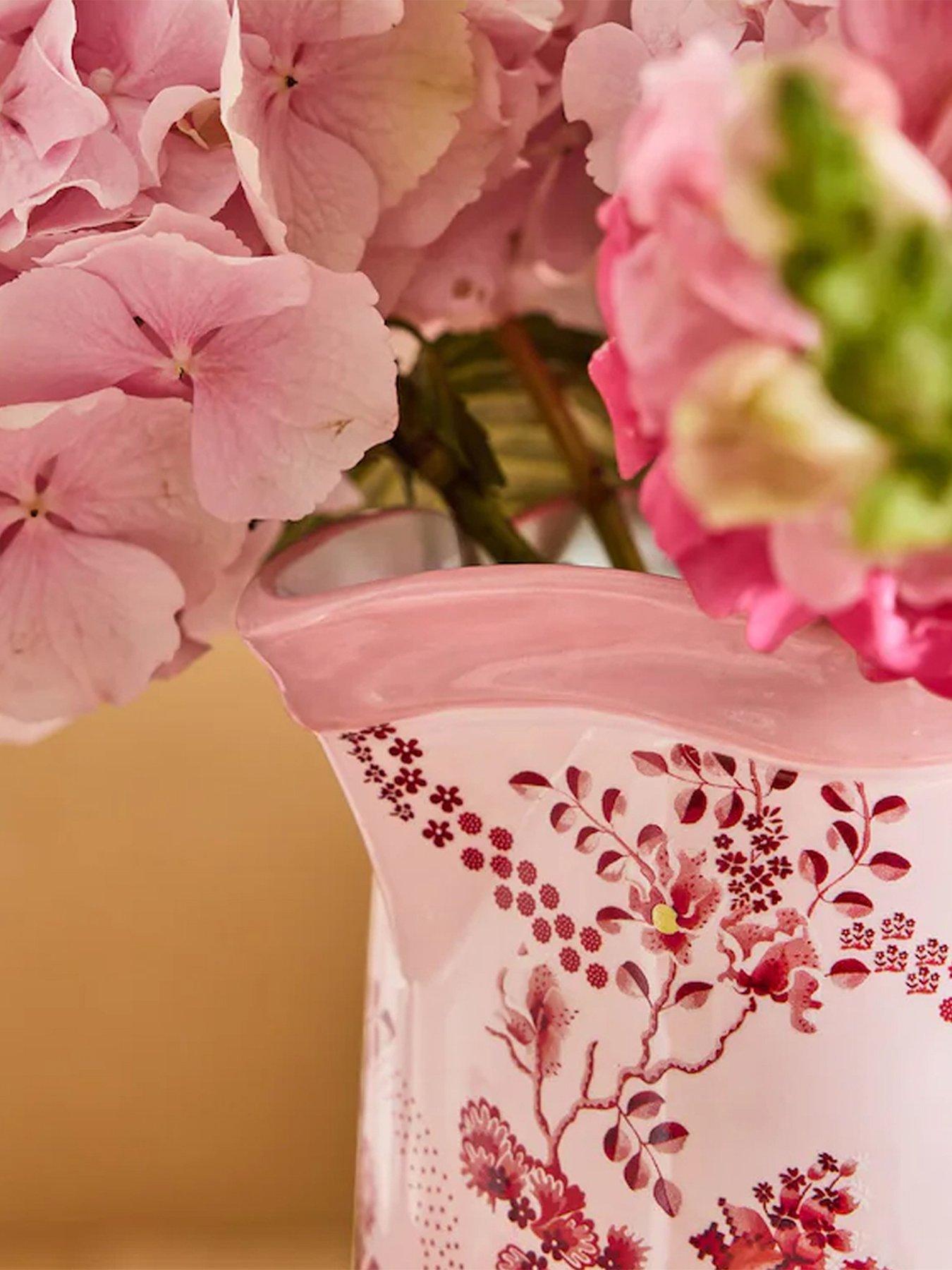 Image 5 of 5 of Cath Kidston Cath Kidston Pink Floral Ceramic Jug Vase