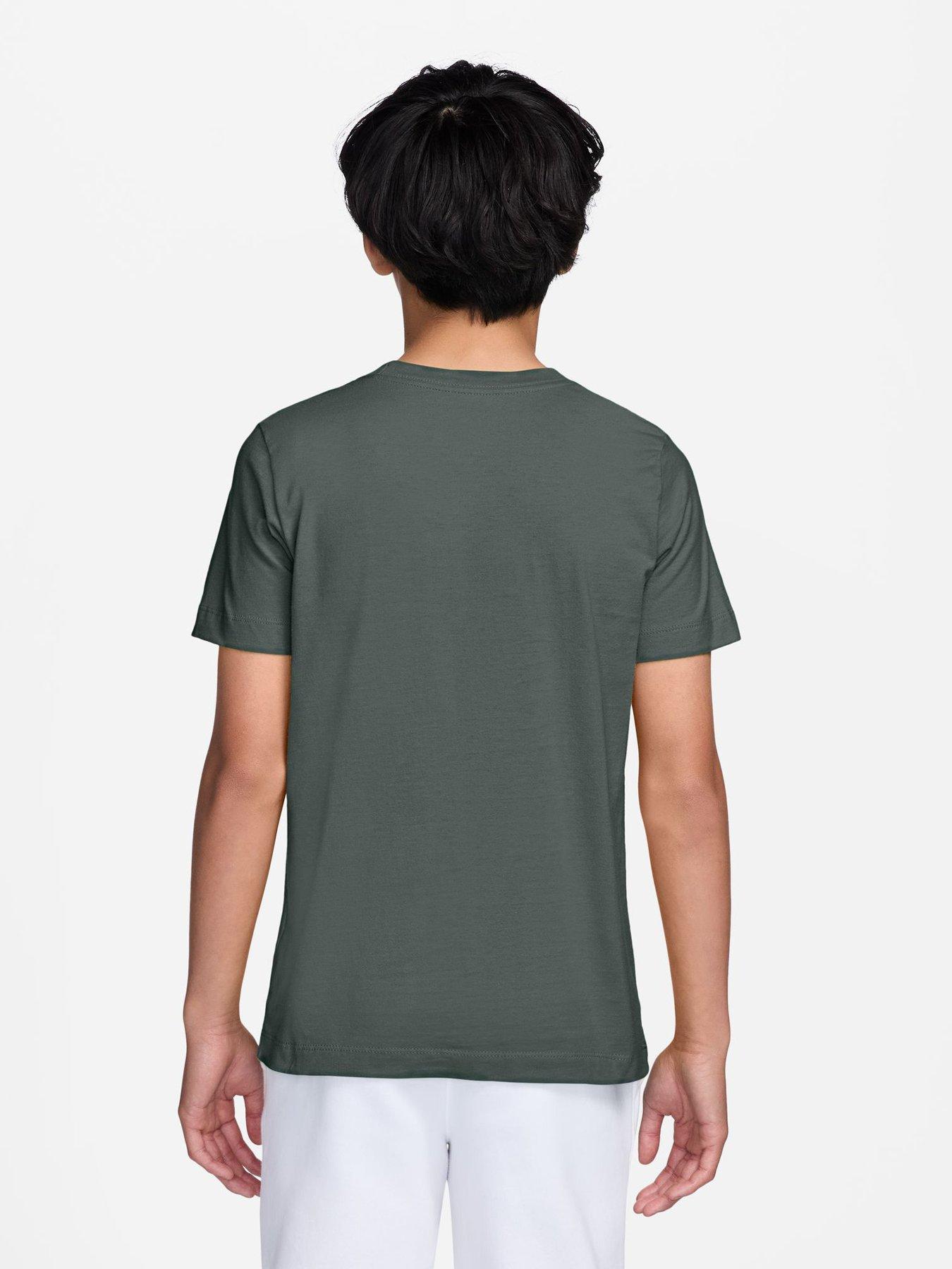 Image 2 of 3 of Nike Nike Big Kids' Club Large Logo T-shirt - Green