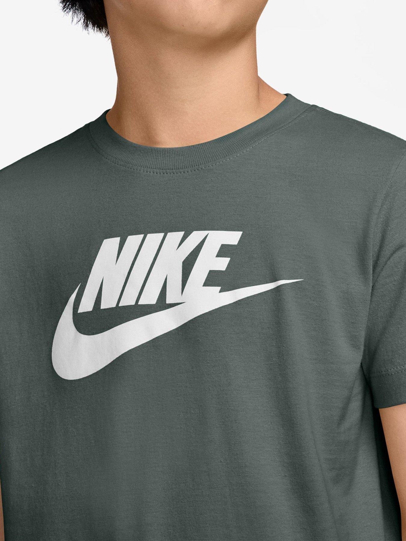 Image 3 of 3 of Nike Nike Big Kids' Club Large Logo T-shirt - Green