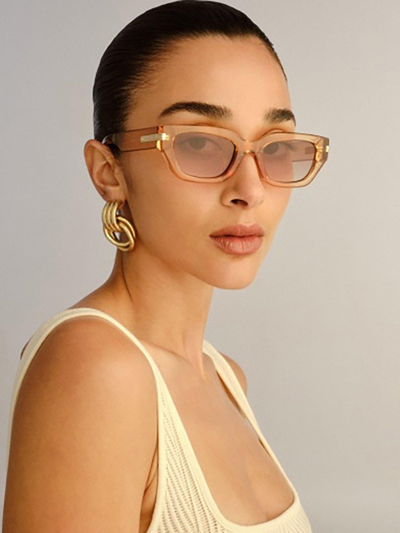 LE SPECS Cat-Eye Cubito Sunglasses - Beige
