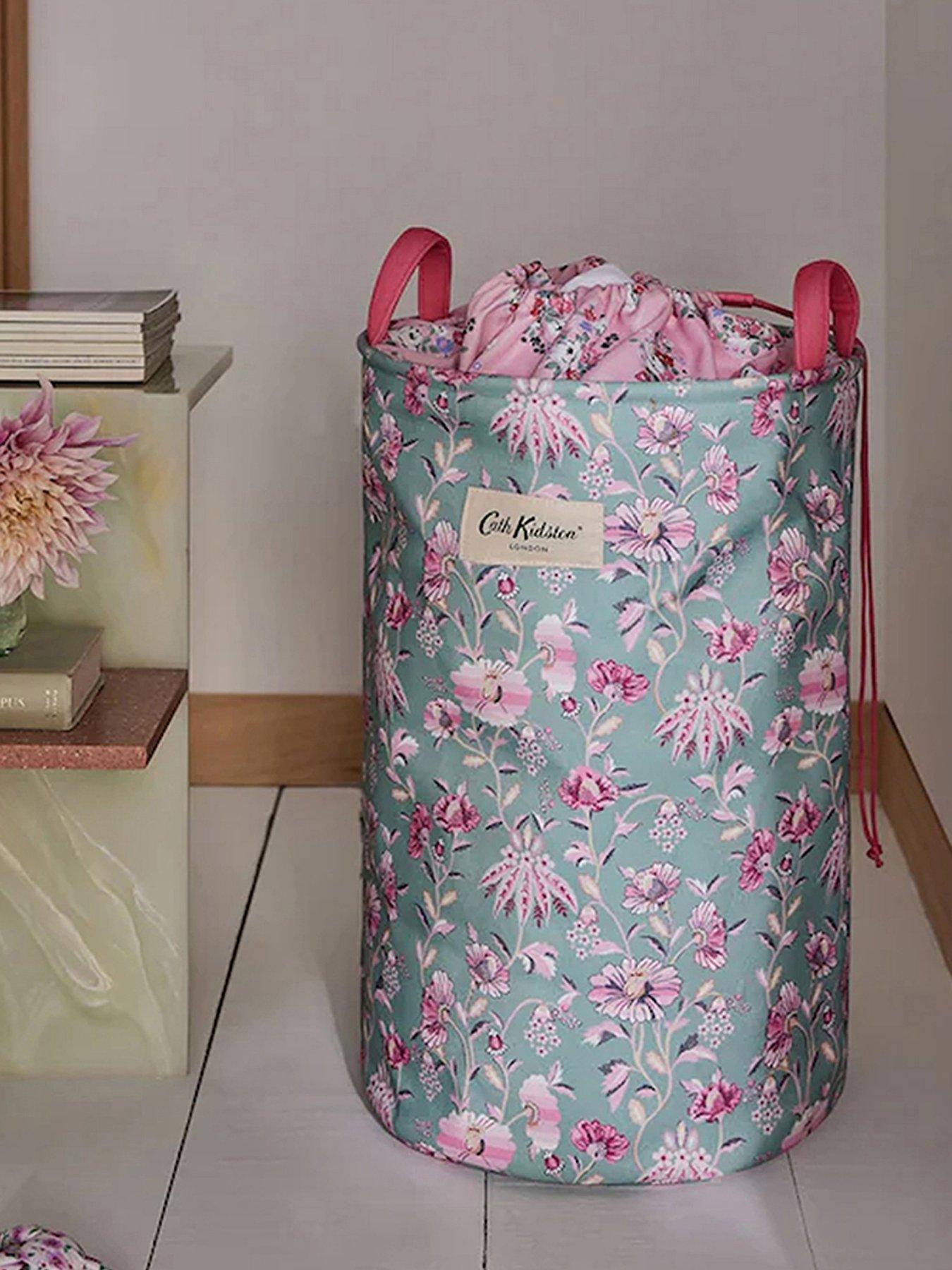 Image 1 of 6 of Cath Kidston Cath Kidston Floral Laundry Bag With Handles