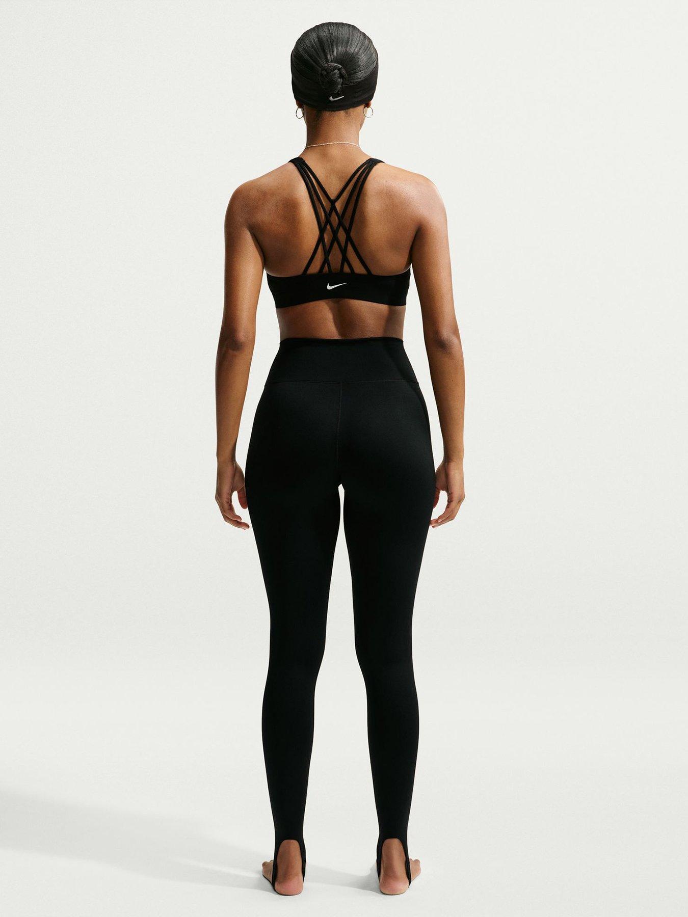 Image 2 of 7 of Nike Womens High-Waisted Stirrup Full Length Training Tights - Black