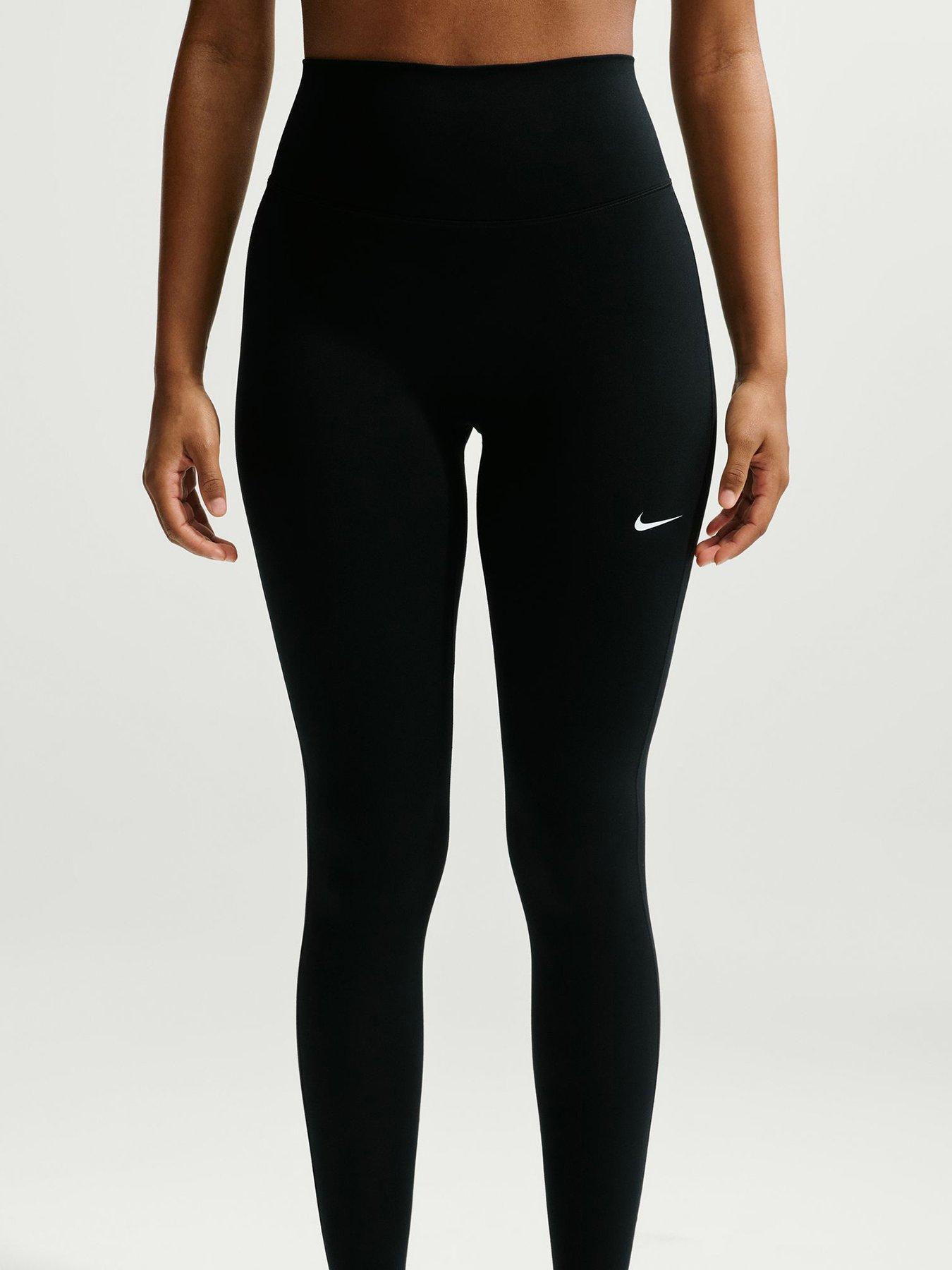 Image 5 of 7 of Nike Womens High-Waisted Stirrup Full Length Training Tights - Black