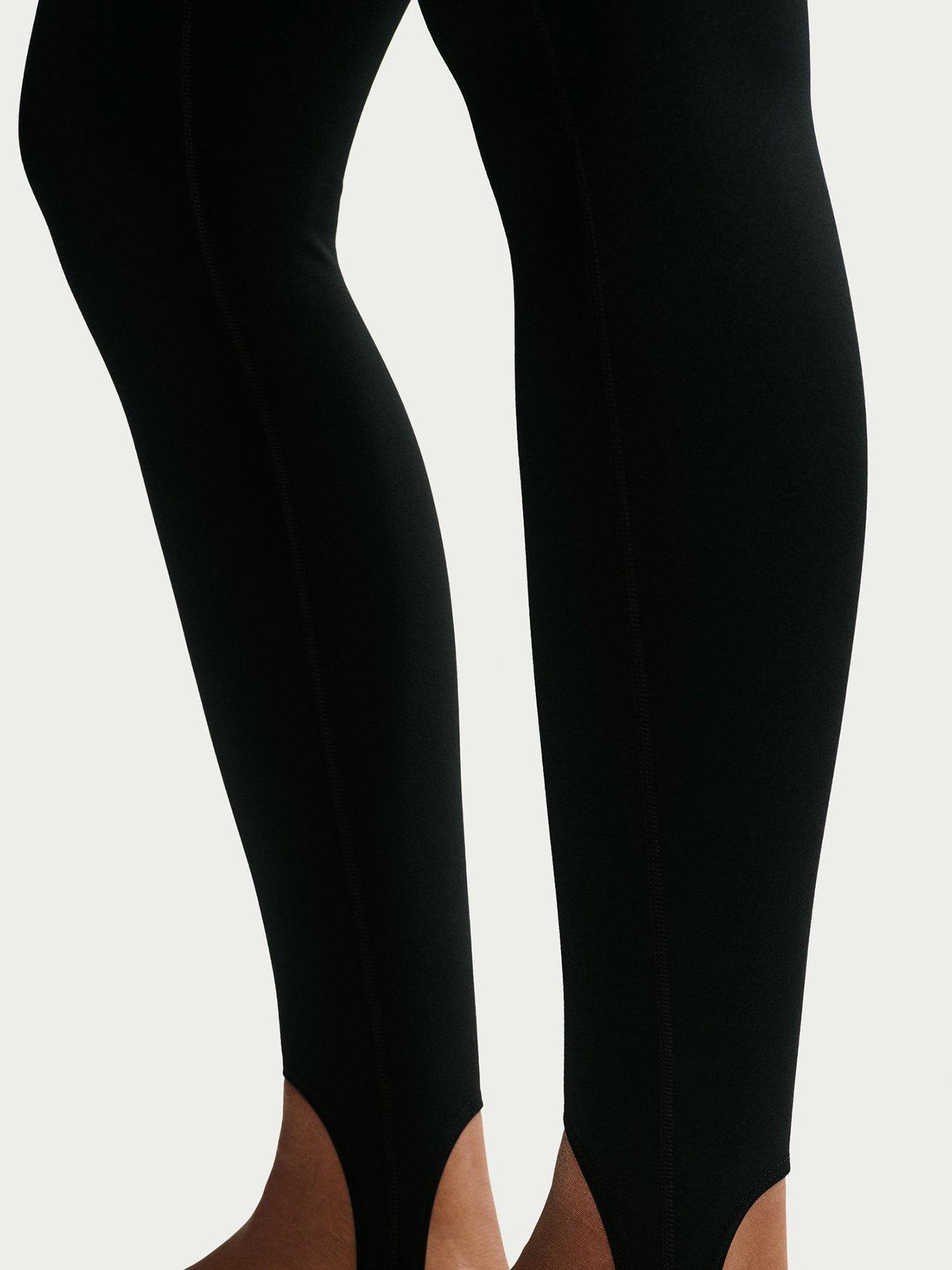 Image 6 of 7 of Nike Womens High-Waisted Stirrup Full Length Training Tights - Black