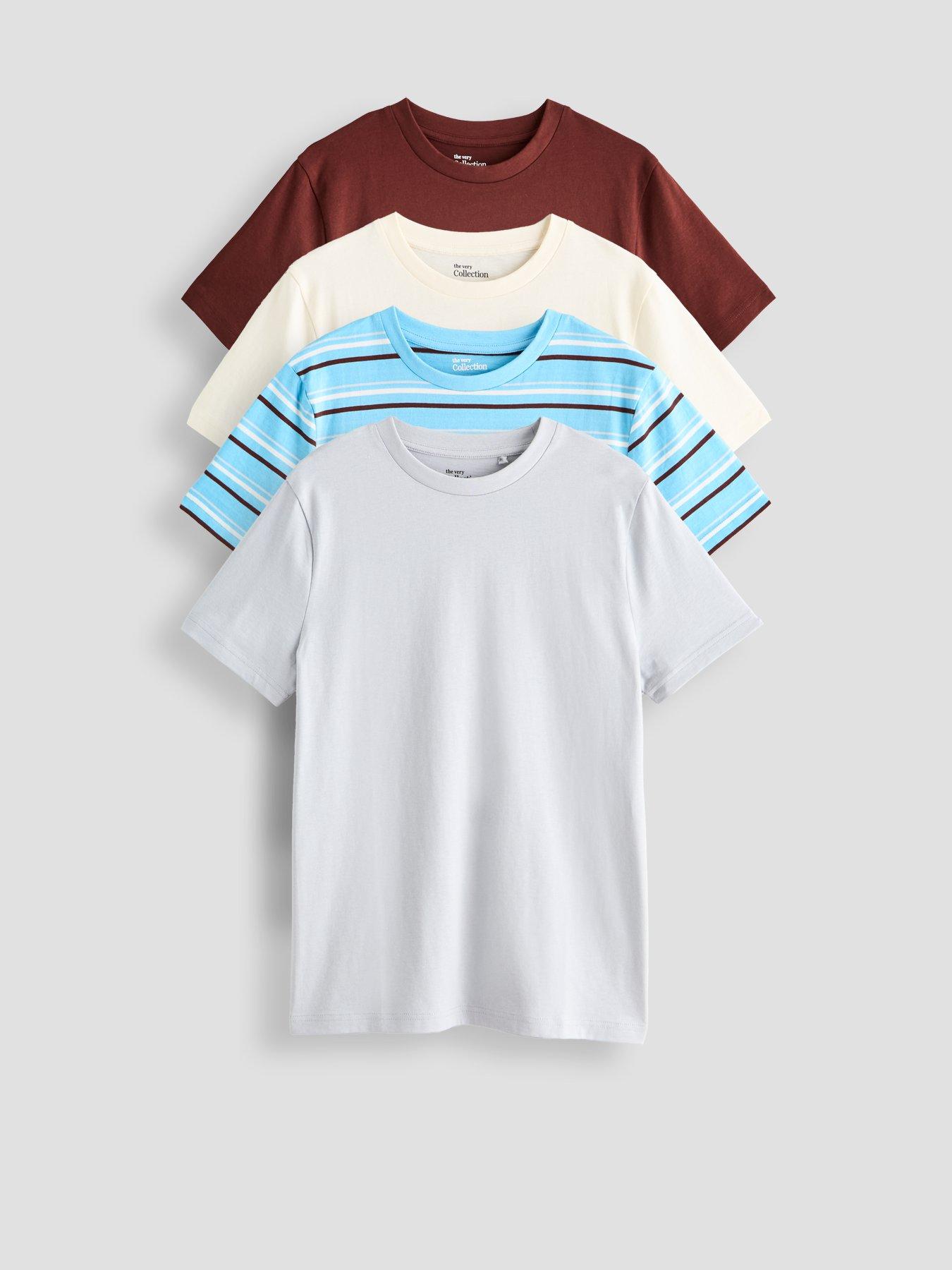 Image 1 of 5 of The Very Collection Boys 4 Pack Cotton Rich T-shirts (3-16 years) - Multi