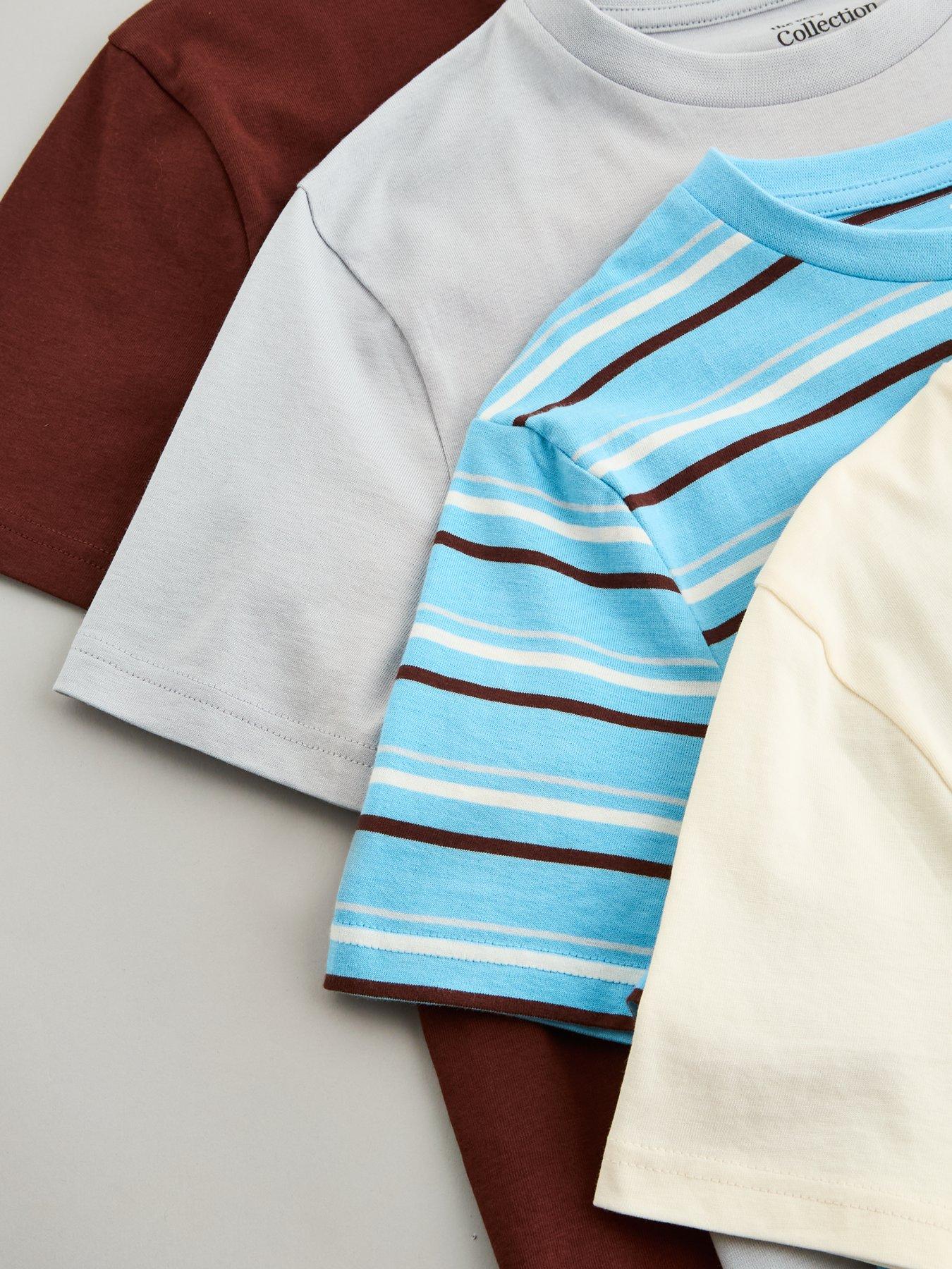 Image 5 of 5 of The Very Collection Boys 4 Pack Cotton Rich T-shirts (3-16 years) - Multi