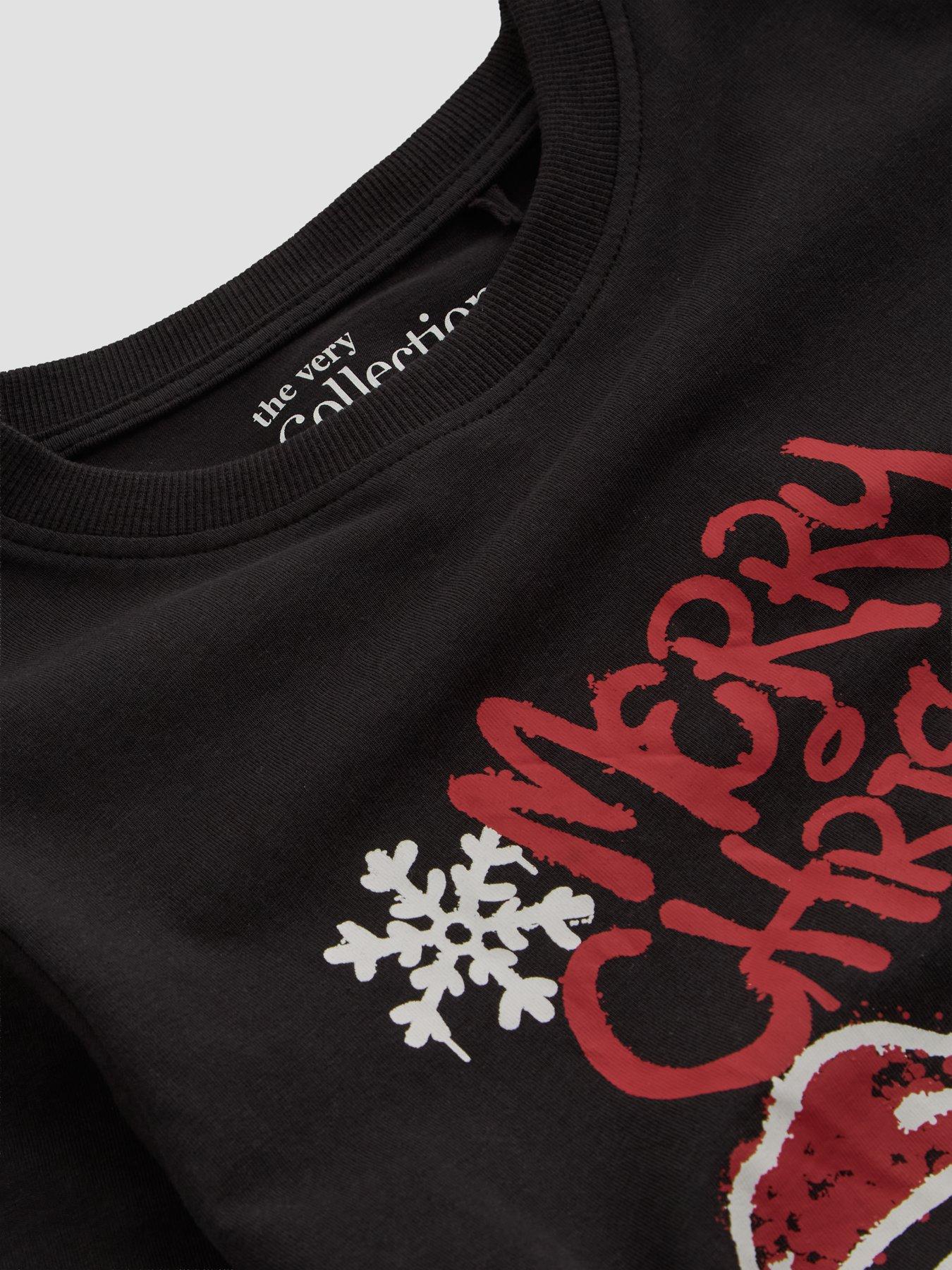 Image 3 of 3 of The Very Collection Boys Festive Graffiti Basic Tshirt