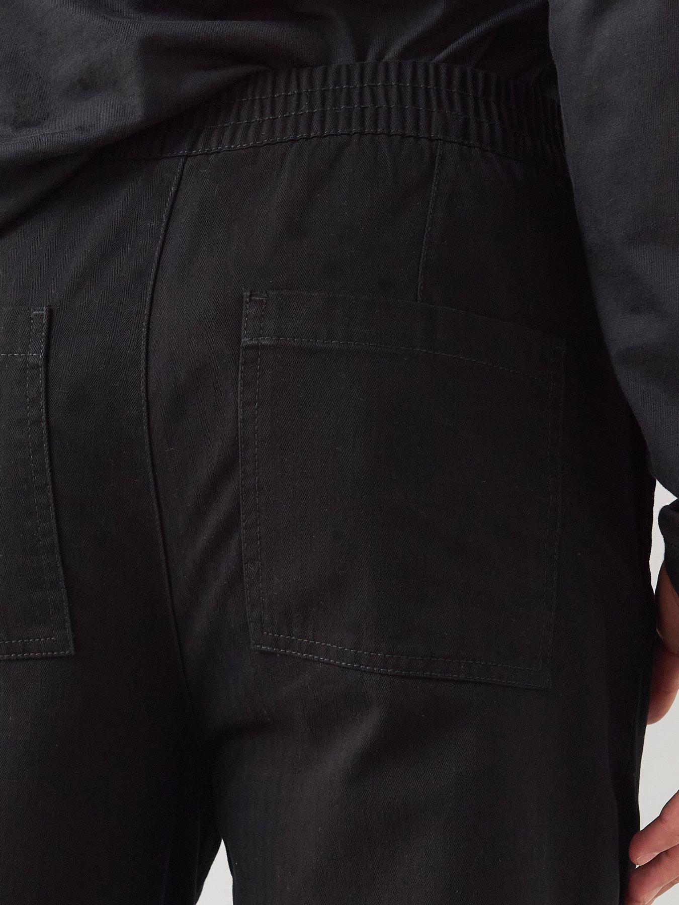 Image 5 of 7 of The Very Collection Pure Cotton Tapered Twill Trouser - Black