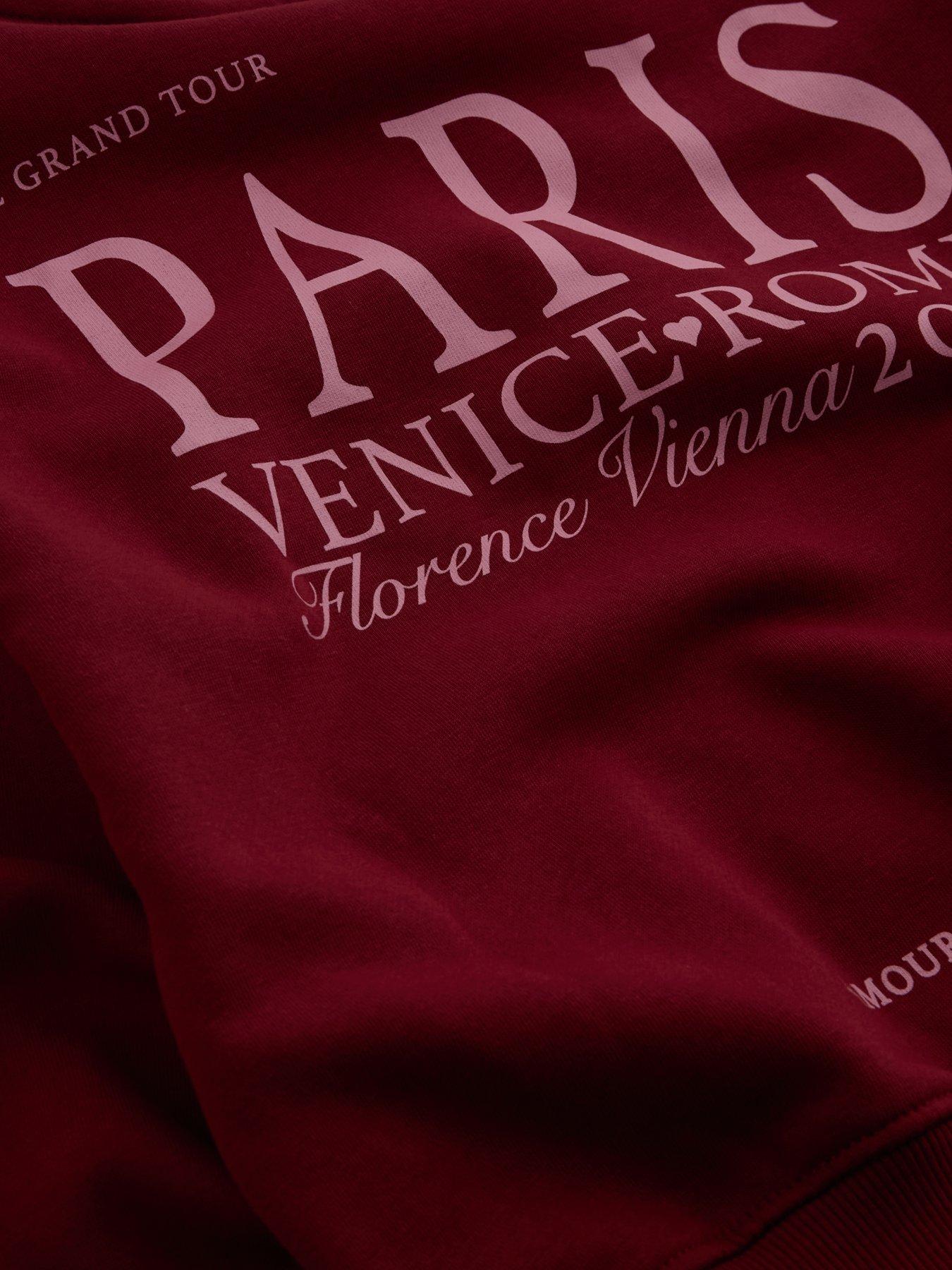 Image 3 of 4 of The Very Collection Girls City Slogan Back Print Flared Leggings Set - Red