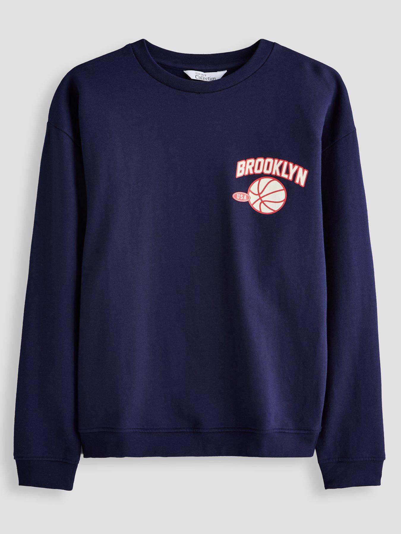 The Very Collection Boys Cotton Rich Varsity Basic Sweatshirt