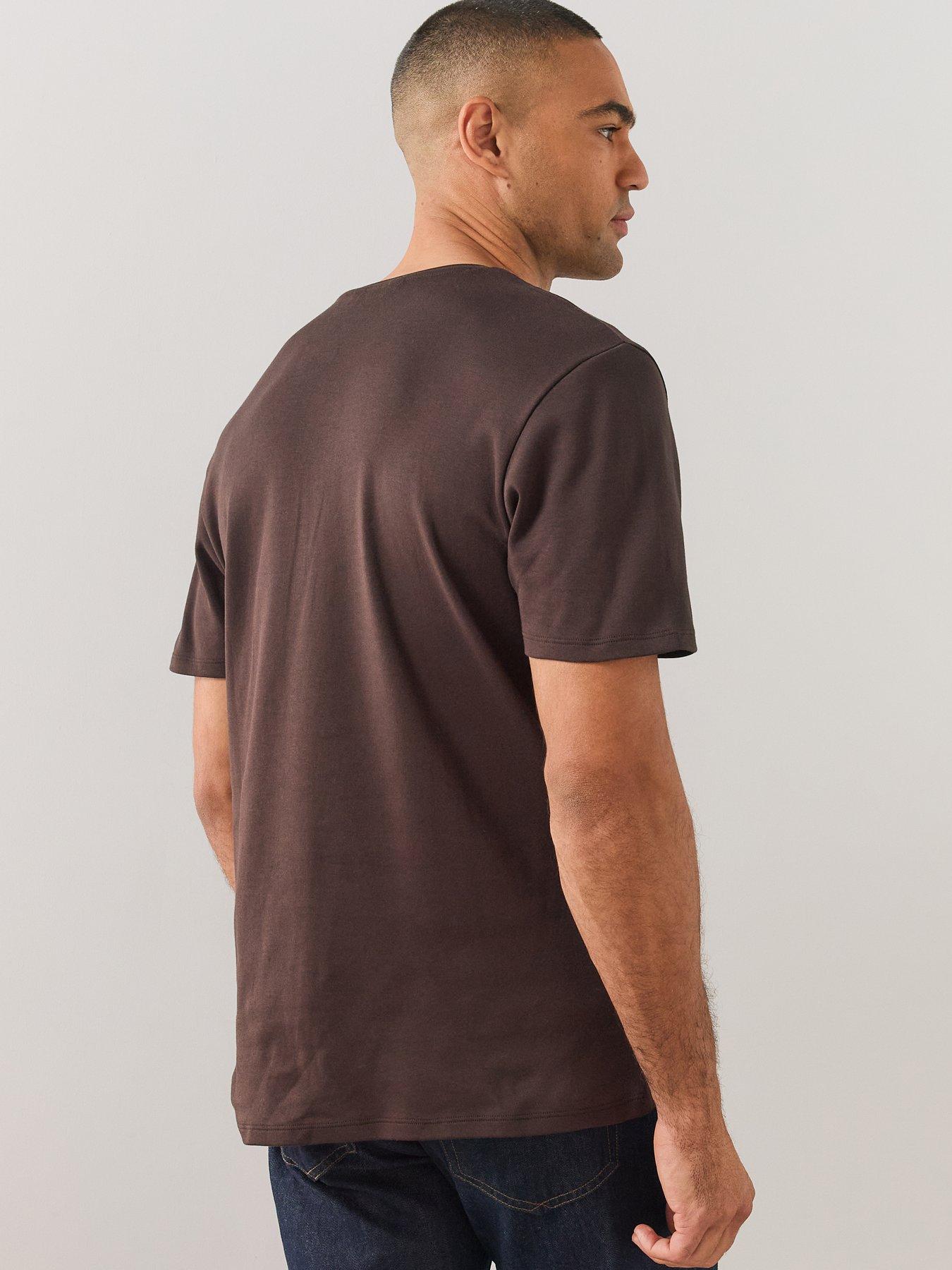 Image 2 of 6 of The Very Collection Mens Premium Interlock T-Shirt - Chocolate Brown
