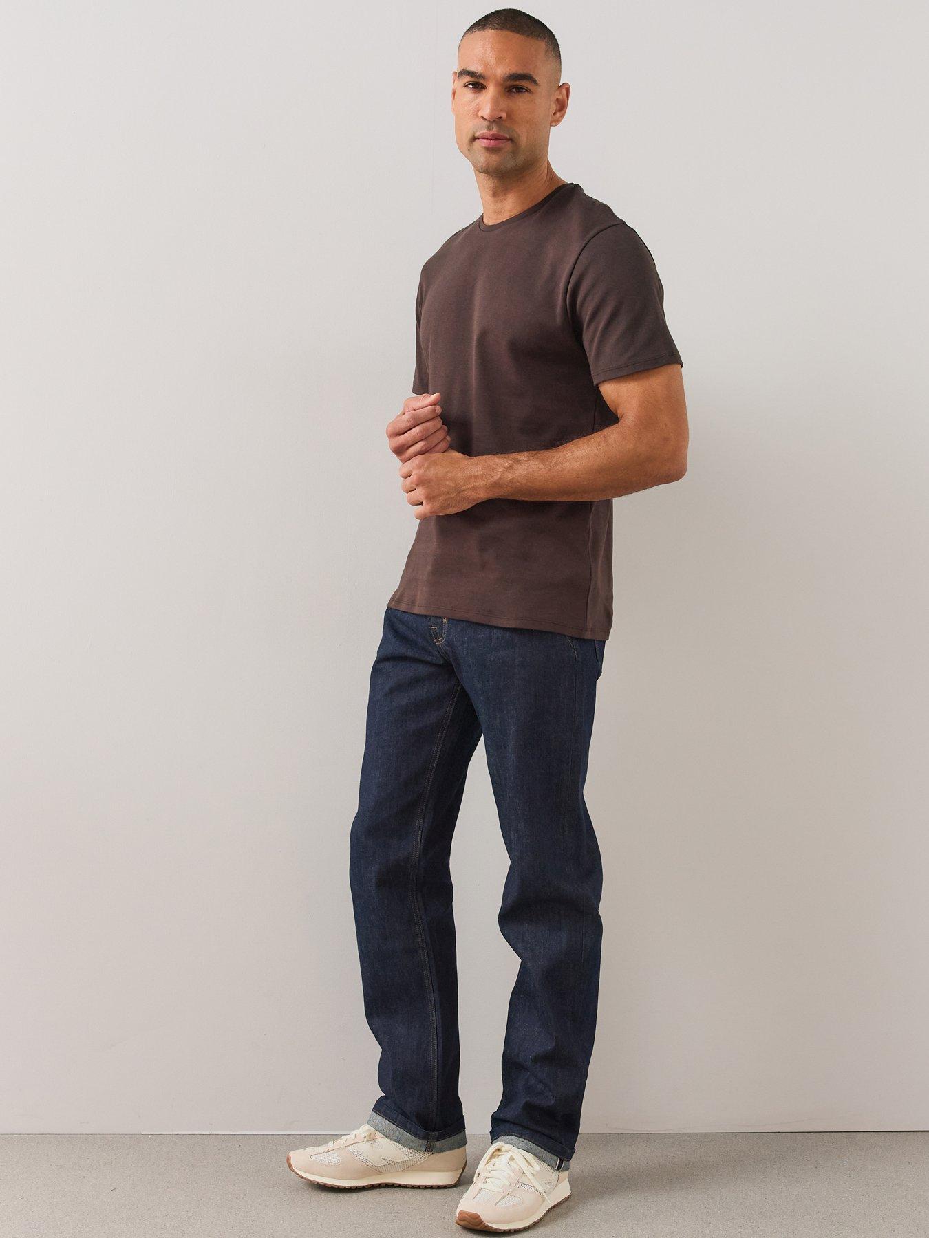 Image 3 of 6 of The Very Collection Mens Premium Interlock T-Shirt - Chocolate Brown