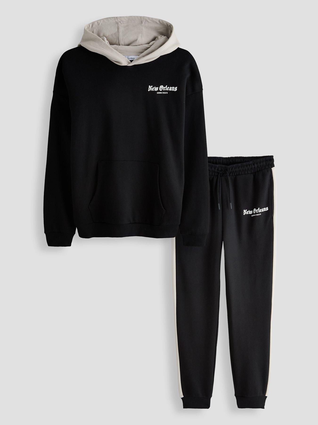 The Very Collection Boys Back Graphic Sweat And Side Stripe Joggers Set
