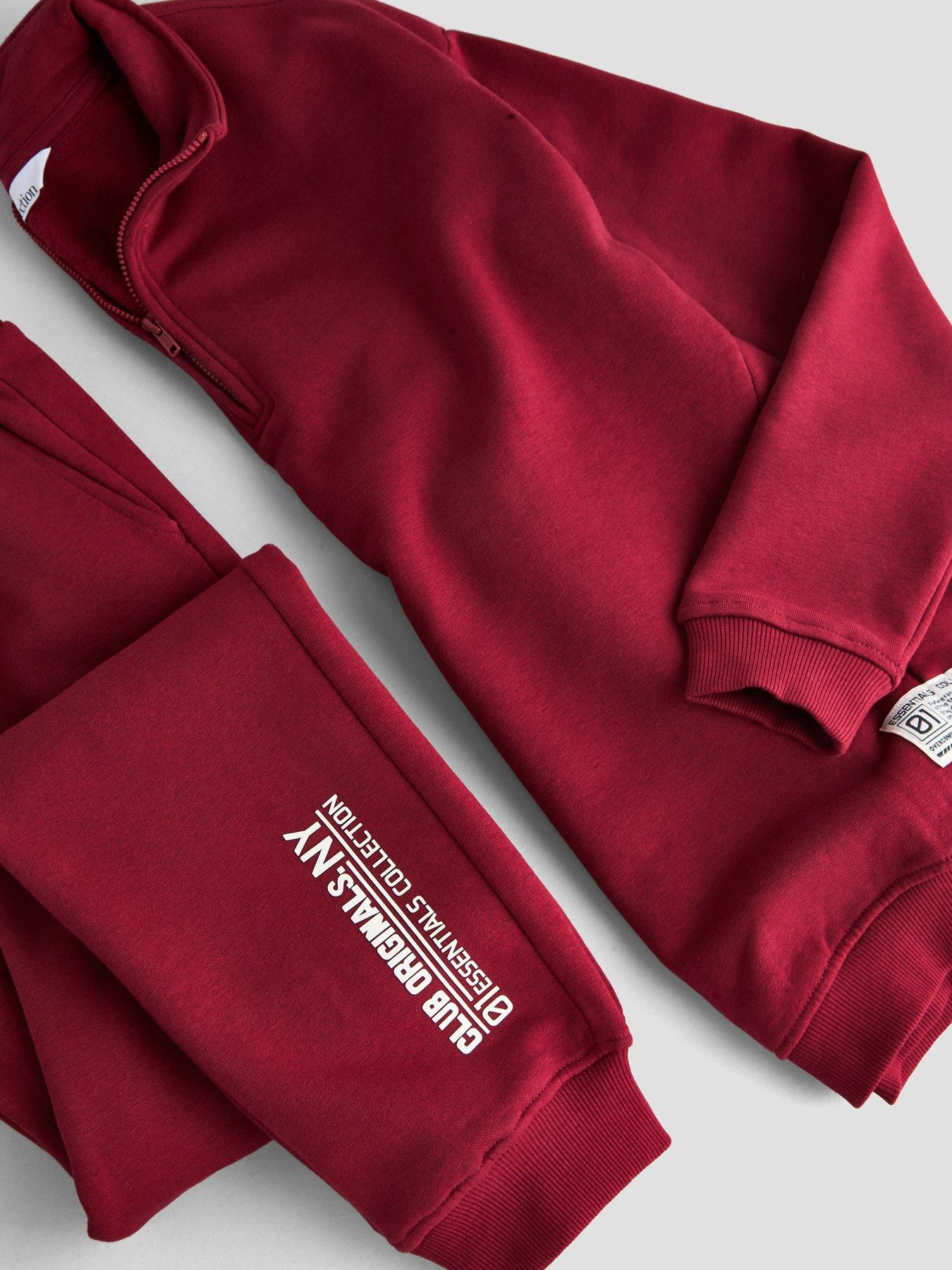 Image 5 of 5 of The Very Collection Boys Funnel Neck Sweat And Joggers Set - Red