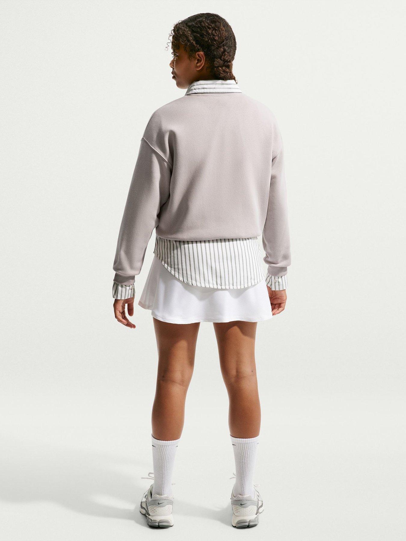 Image 2 of 5 of Nike Nike Junior Girls Studio Club Fleece Sweatshirt - Beige