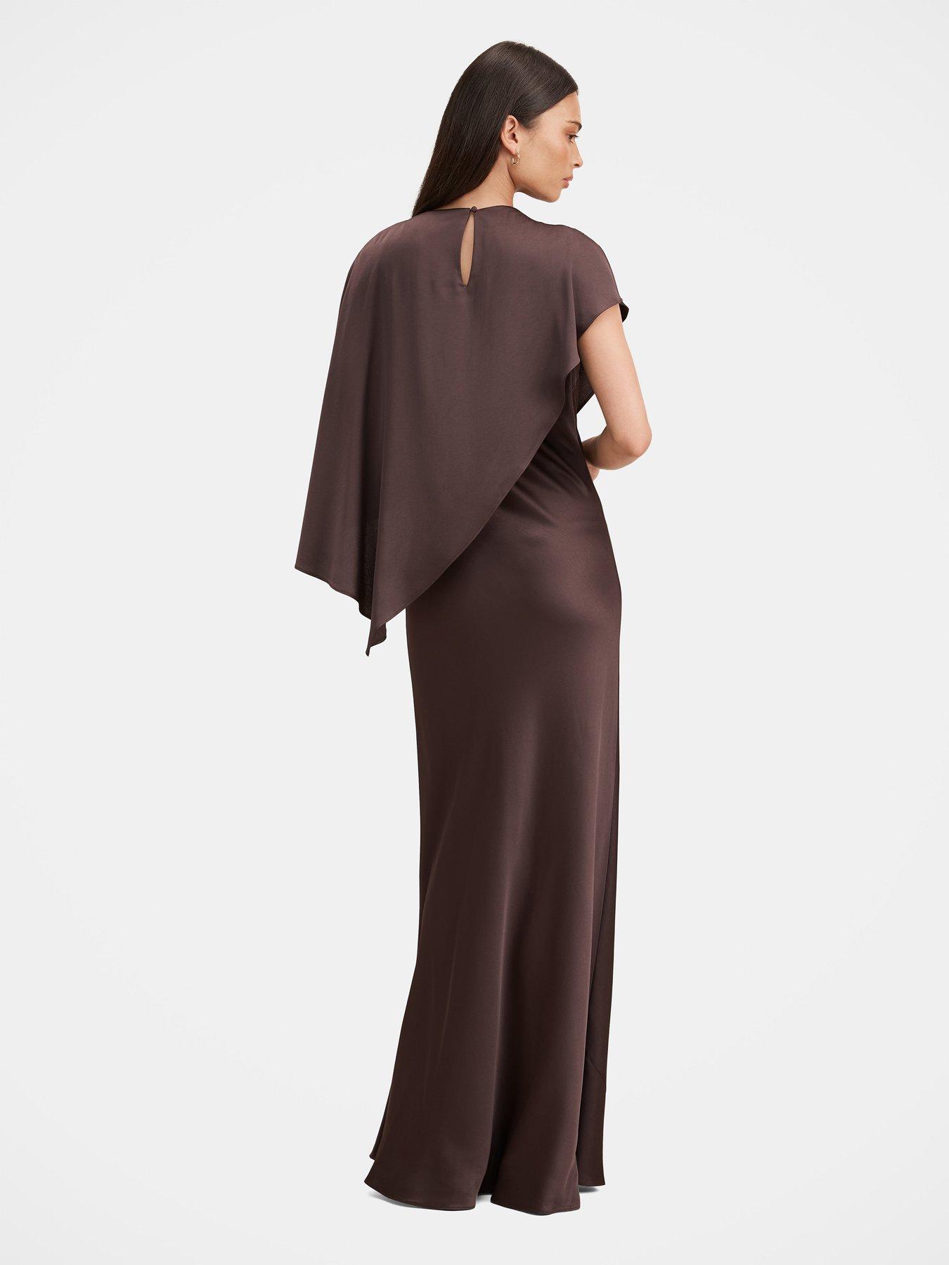 Image 2 of 5 of Forever New Zinnia Cape Maxi Dress - Brown