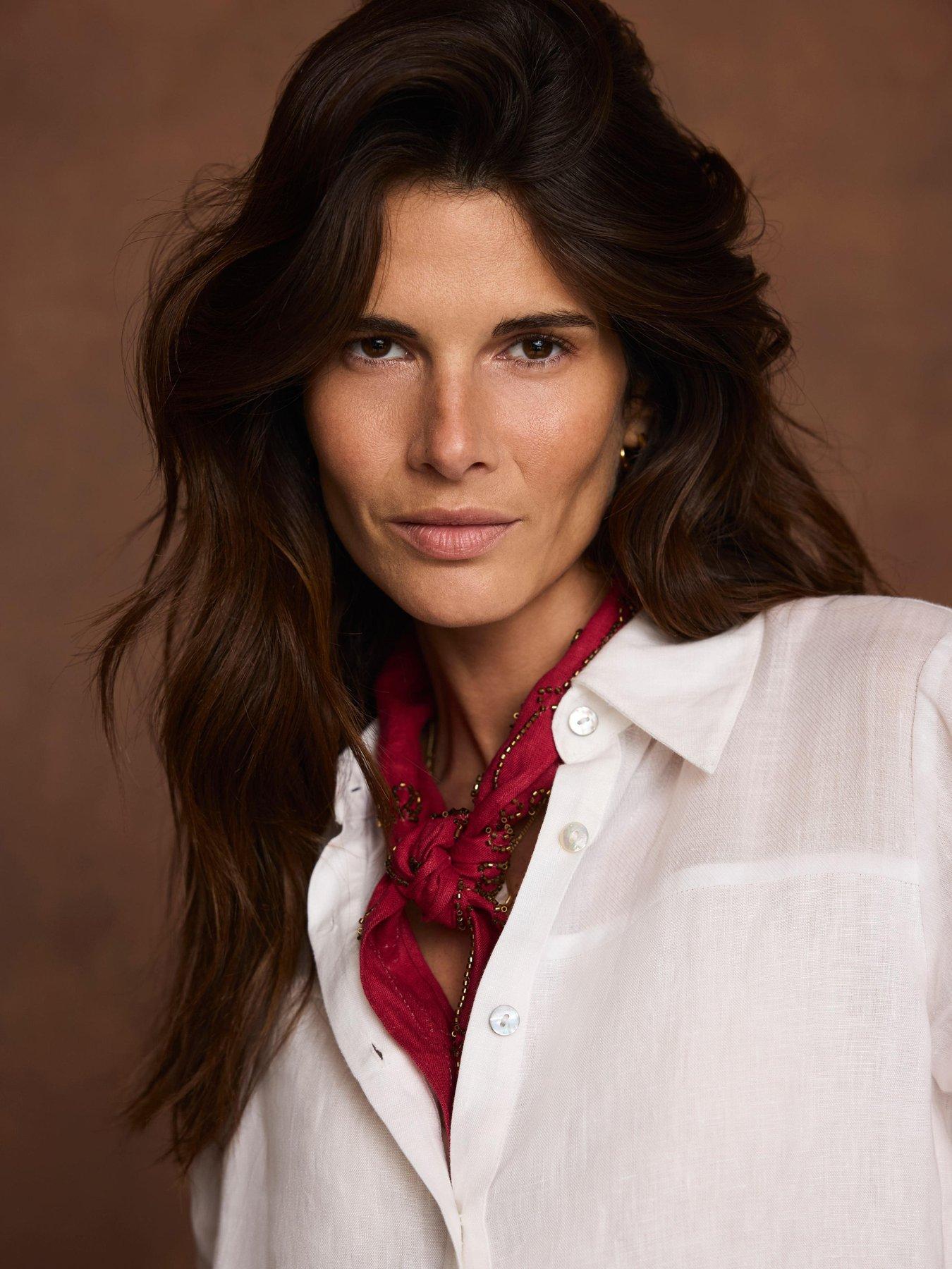 Image 2 of 4 of Mint Velvet Red Embellished Neck Scarf