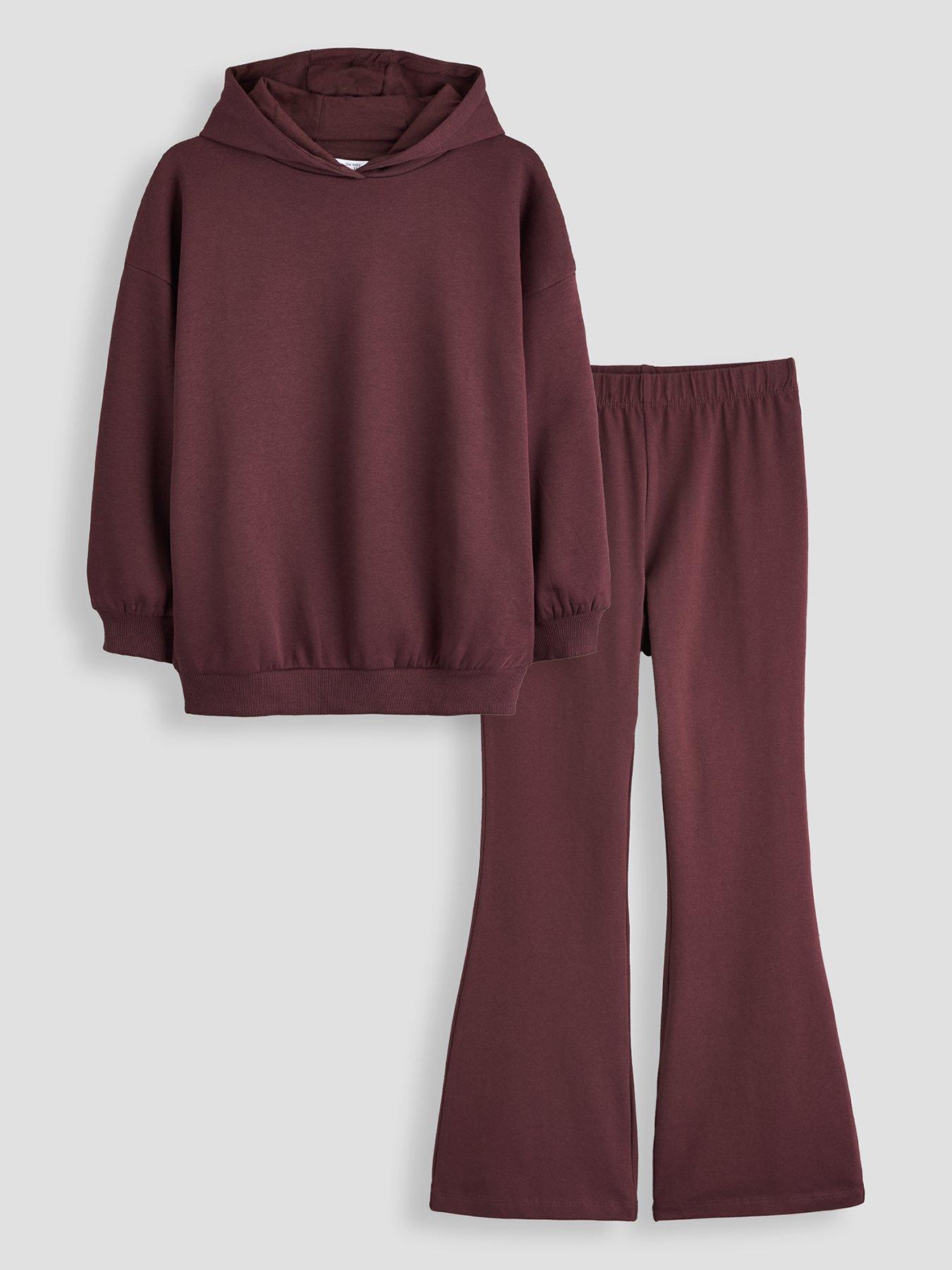 The Very Collection Girls Oversized Hoody And Ribbed Flare Legging