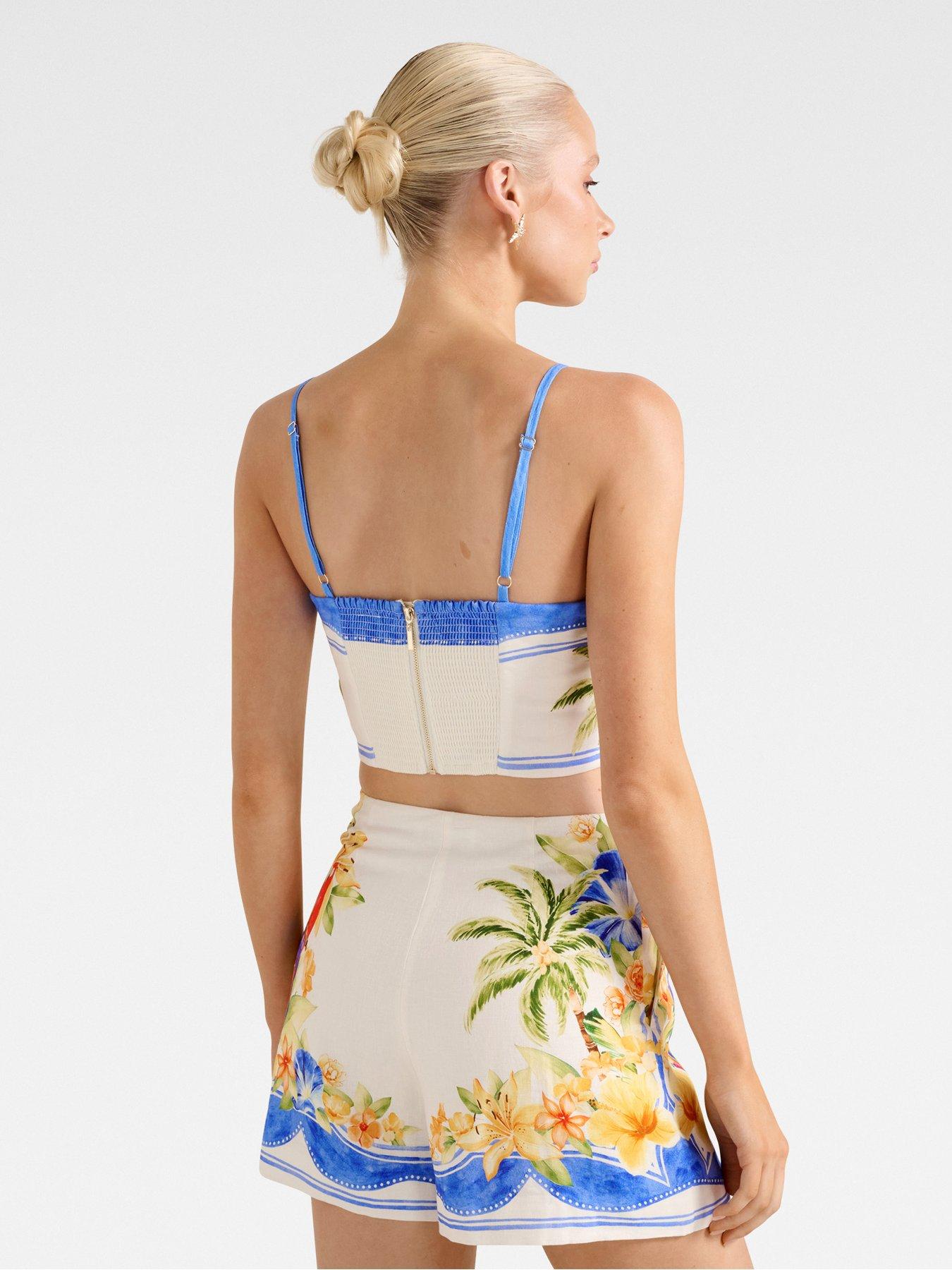 Image 2 of 7 of Forever New Astrid Cropped Top - Multi