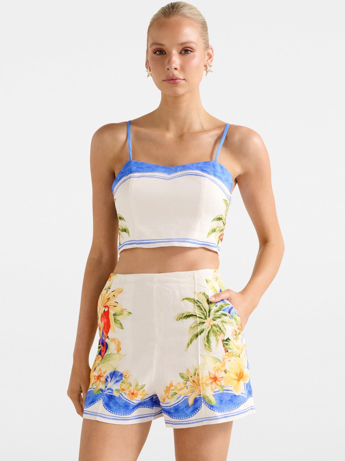 Image 6 of 7 of Forever New Astrid Cropped Top - Multi