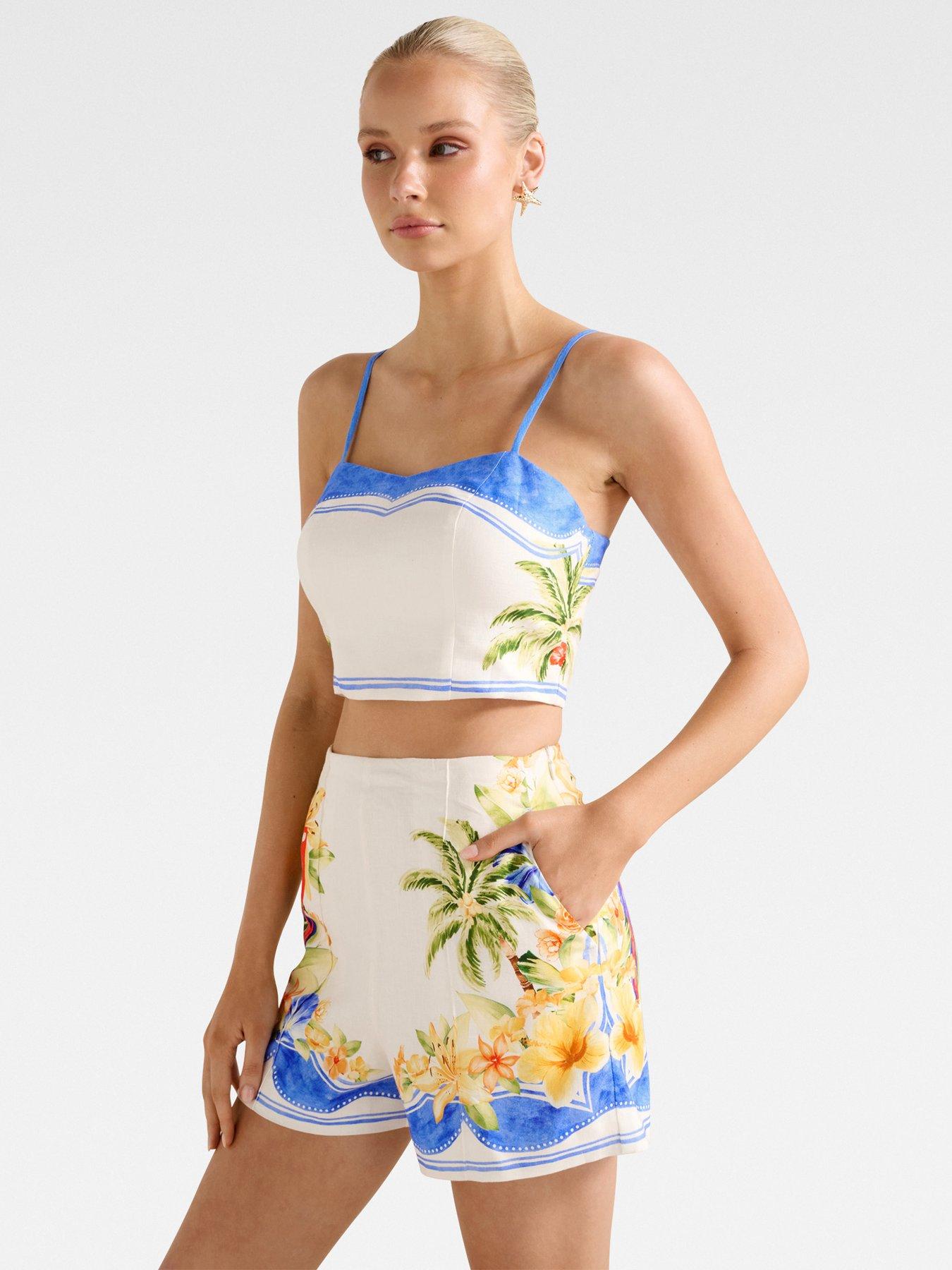 Image 7 of 7 of Forever New Astrid Cropped Top - Multi