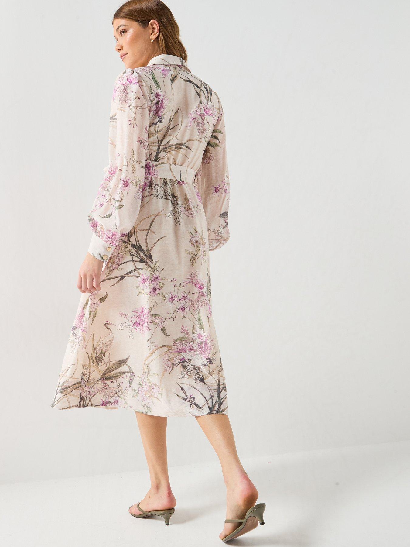 Image 2 of 7 of Forever New Hazel Shirt Midi Dress - Cream