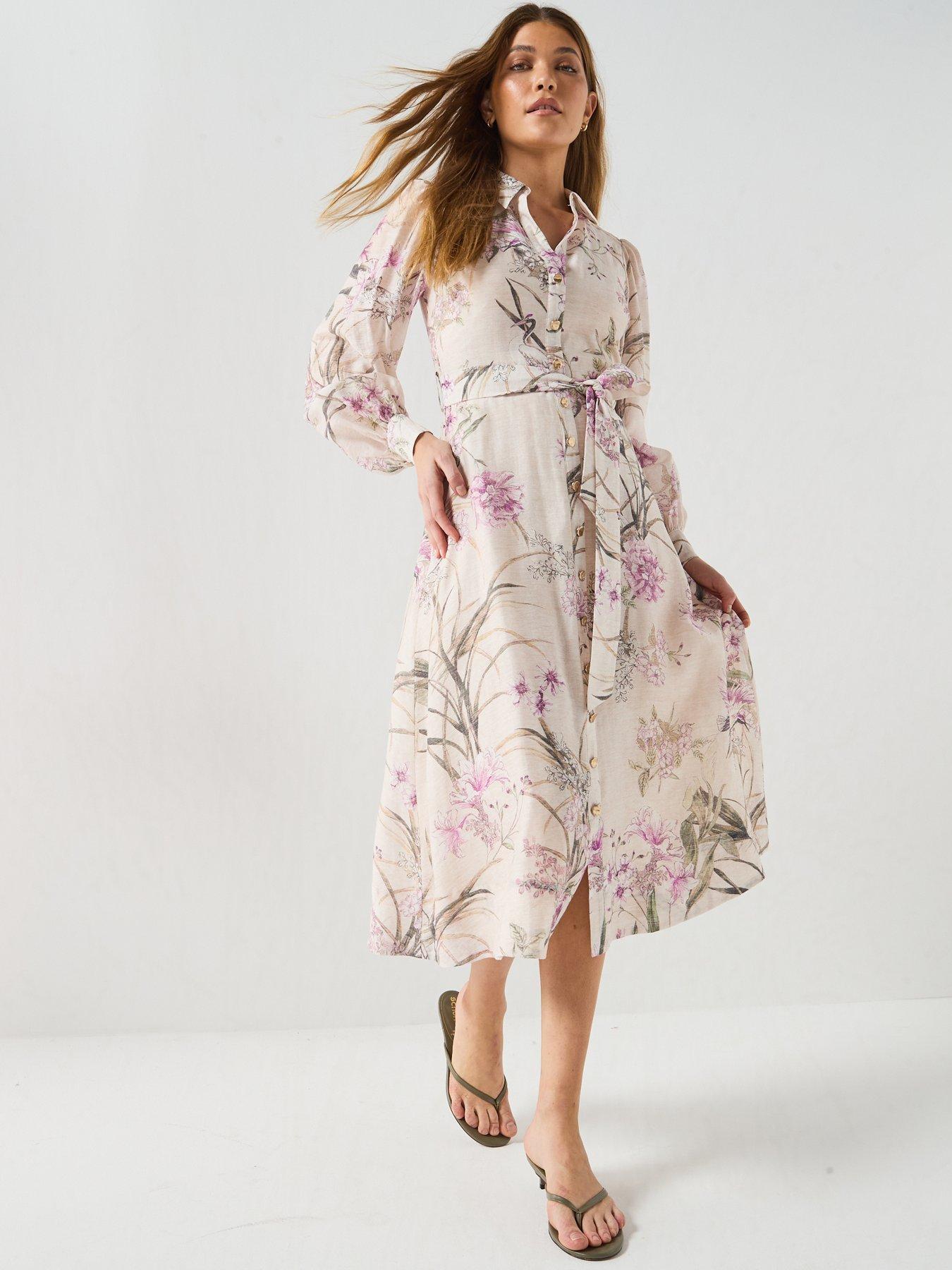 Image 5 of 7 of Forever New Hazel Shirt Midi Dress - Cream