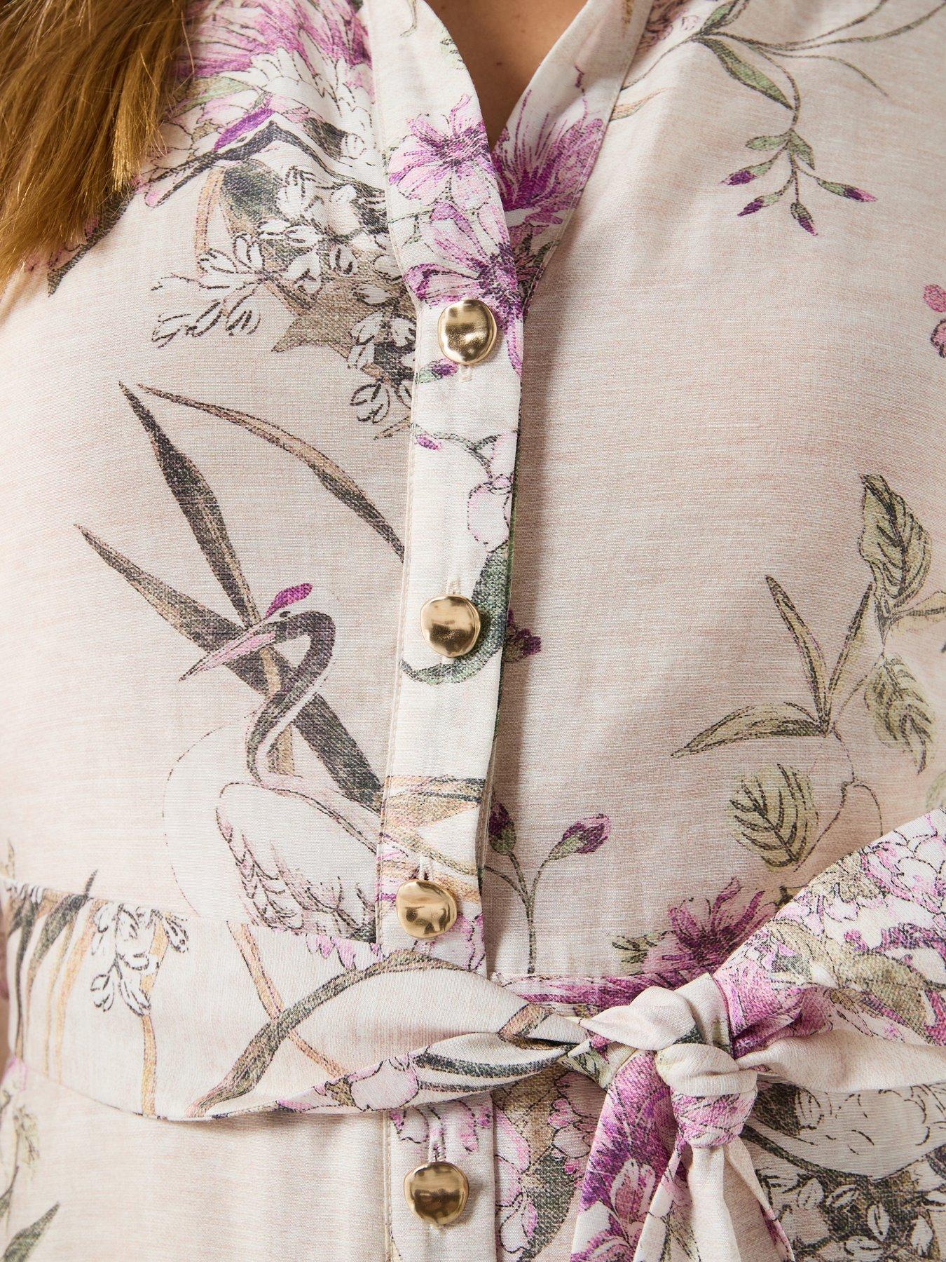 Image 6 of 7 of Forever New Hazel Shirt Midi Dress - Cream
